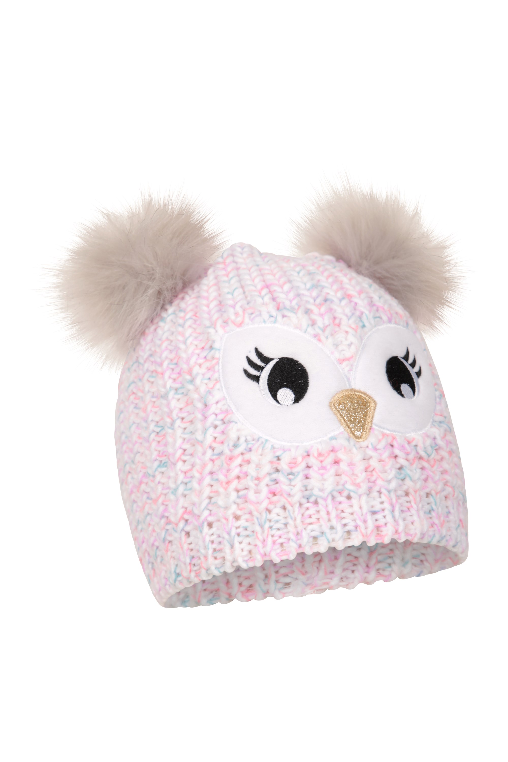 Owl Kids Double Pom-Pom Beanie