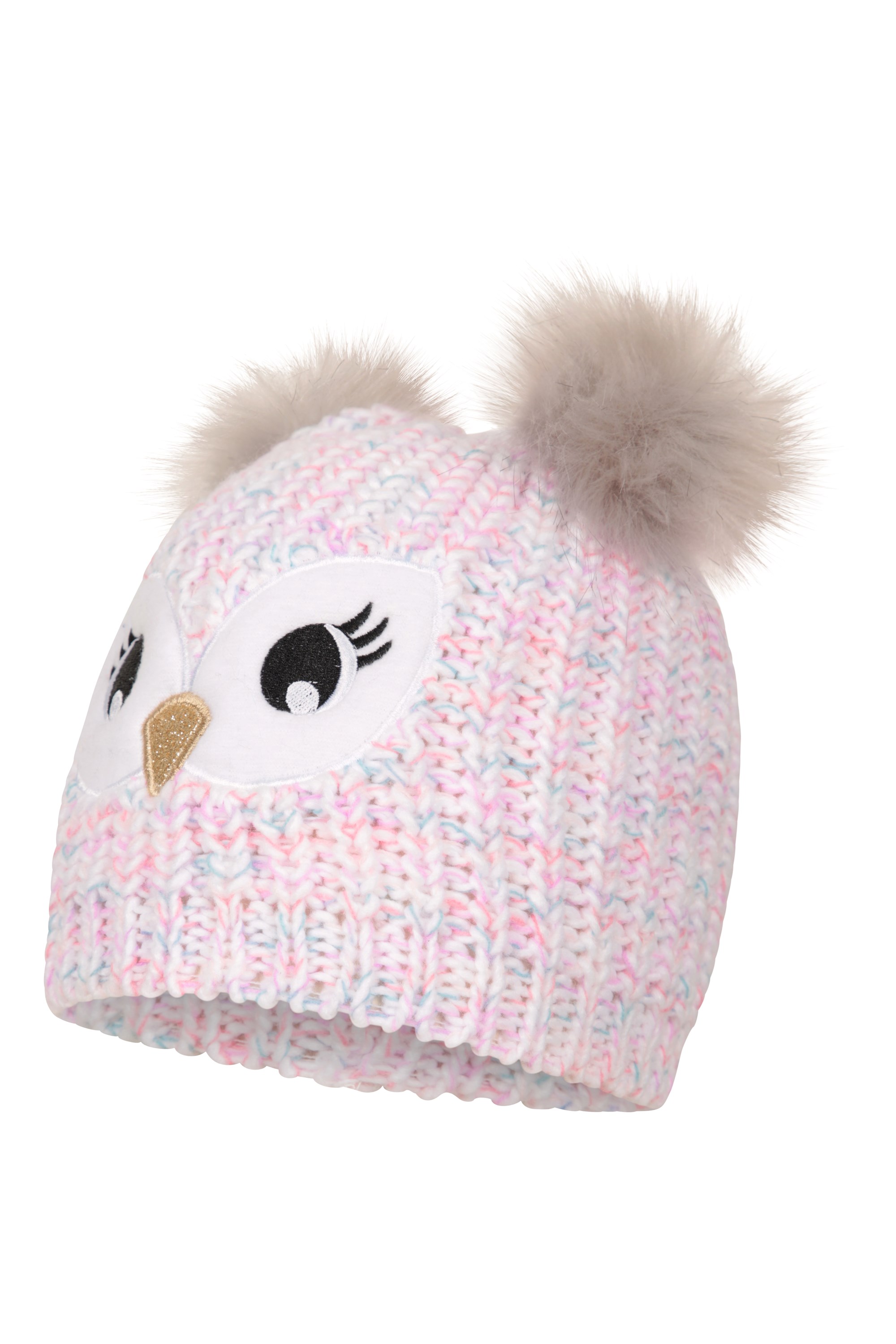 Owl Kids Double Pom-Pom Beanie
