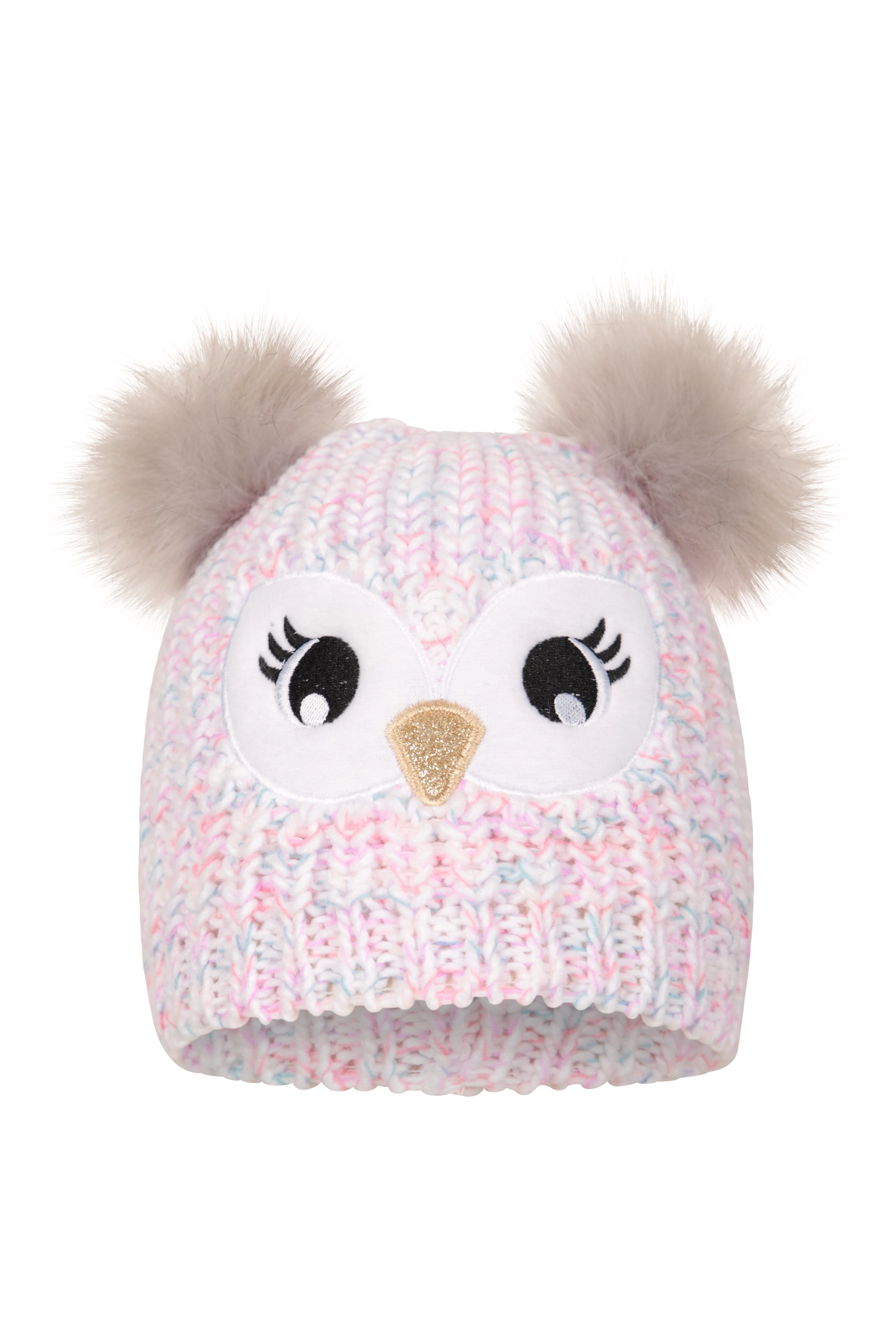 Owl Kids Double Pom-Pom Beanie