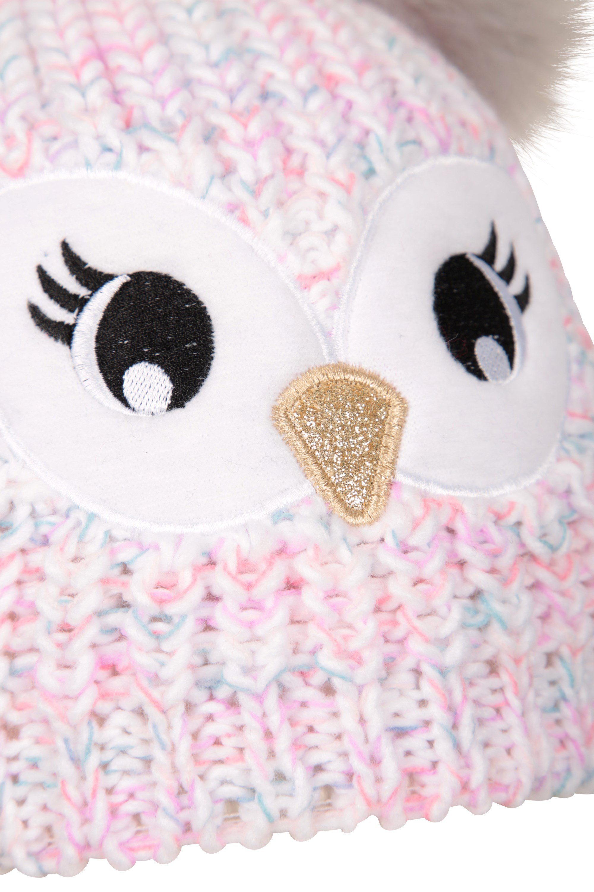 Owl Kids Double Pom-Pom Beanie