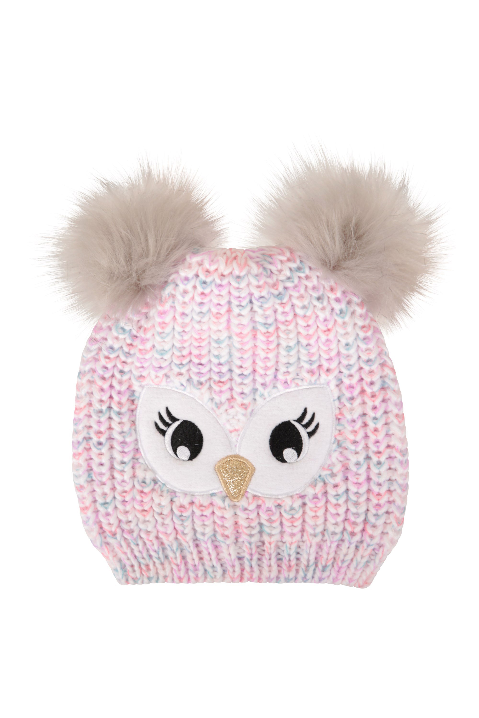 Owl Kids Double Pom-Pom Beanie