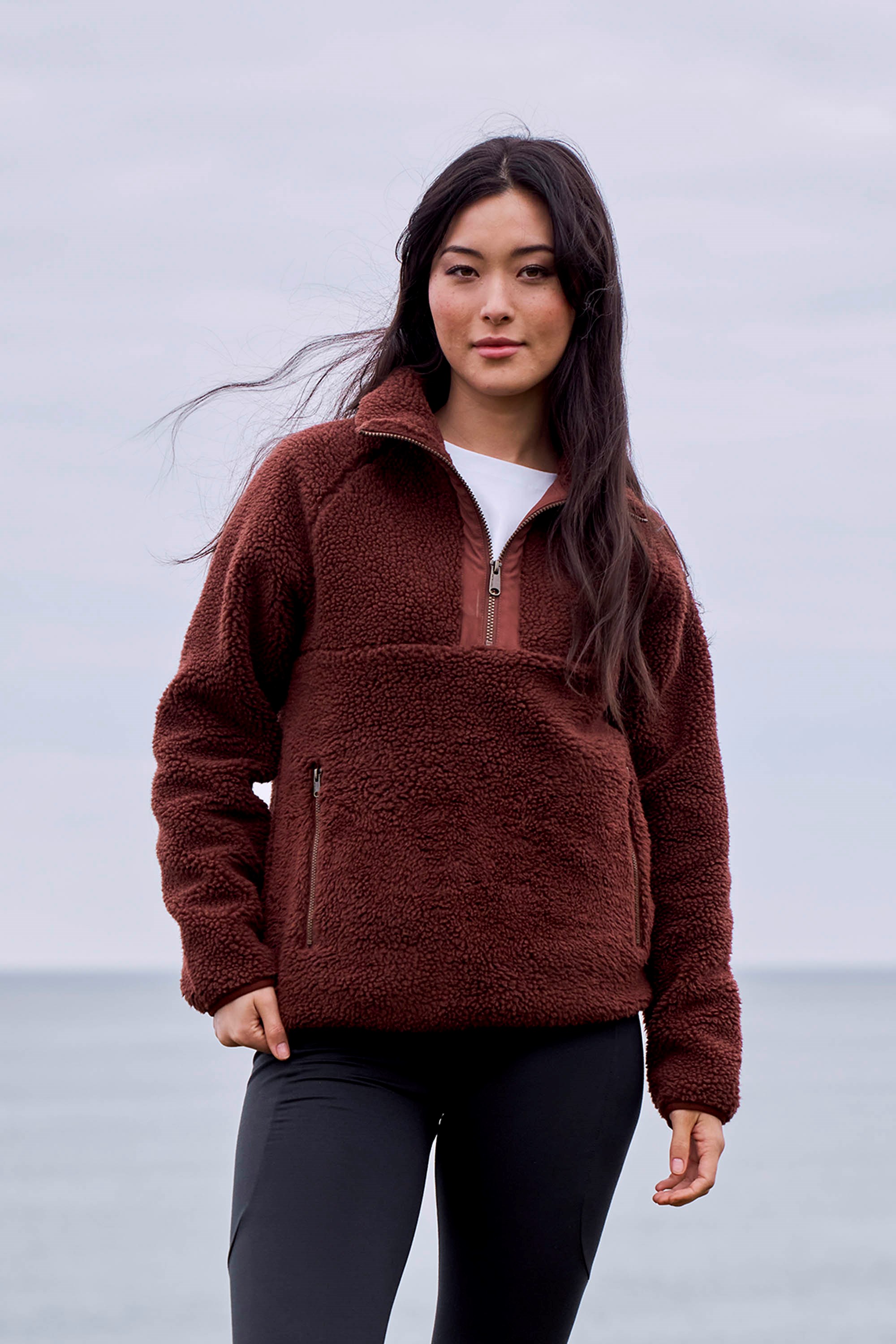 Half zip fleece womens discount