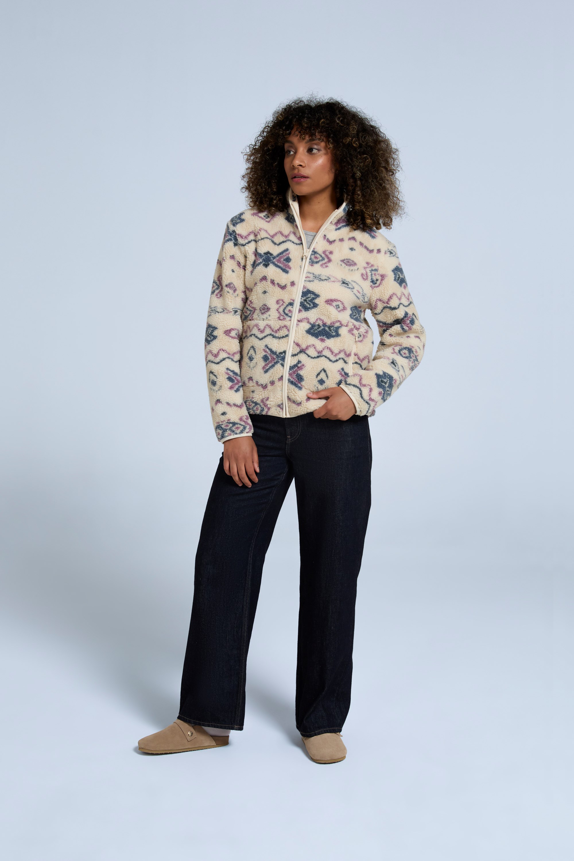 Hennie Women's Printed Sherpa Jacket