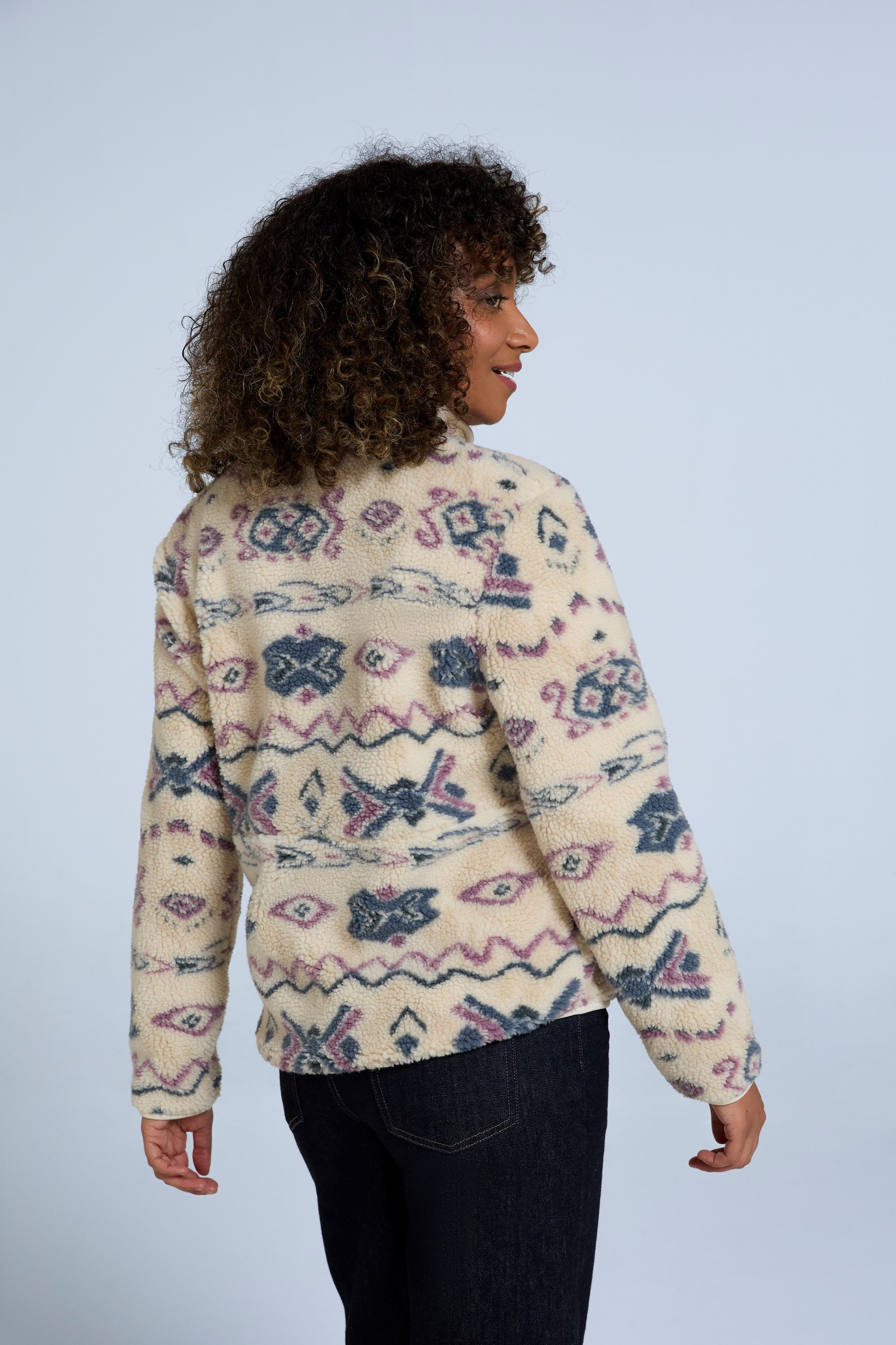Hennie Women's Printed Sherpa Jacket