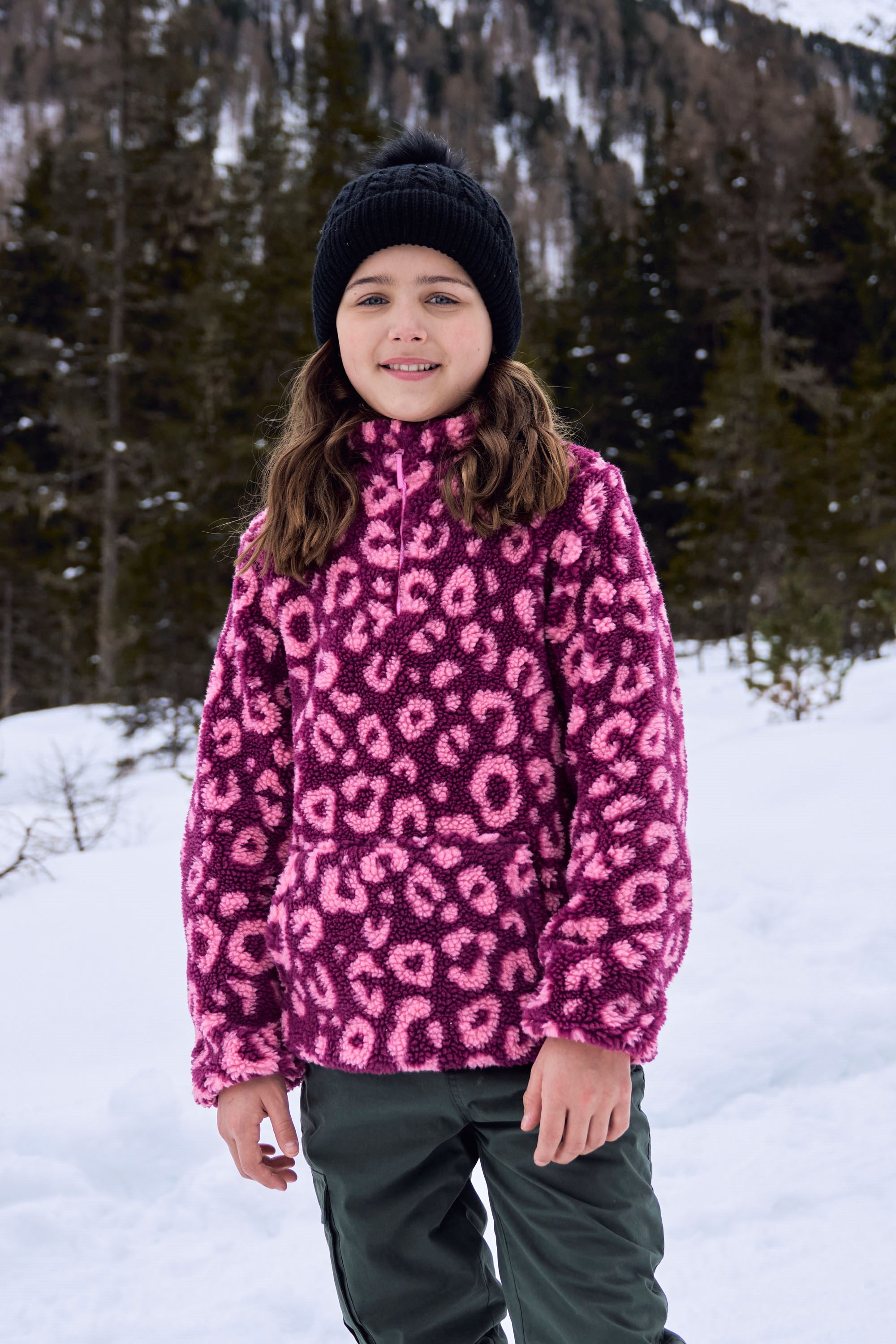 Ember Printed Kids Sherpa Fleece