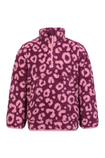 Ember Printed Kids Sherpa Fleece Pink