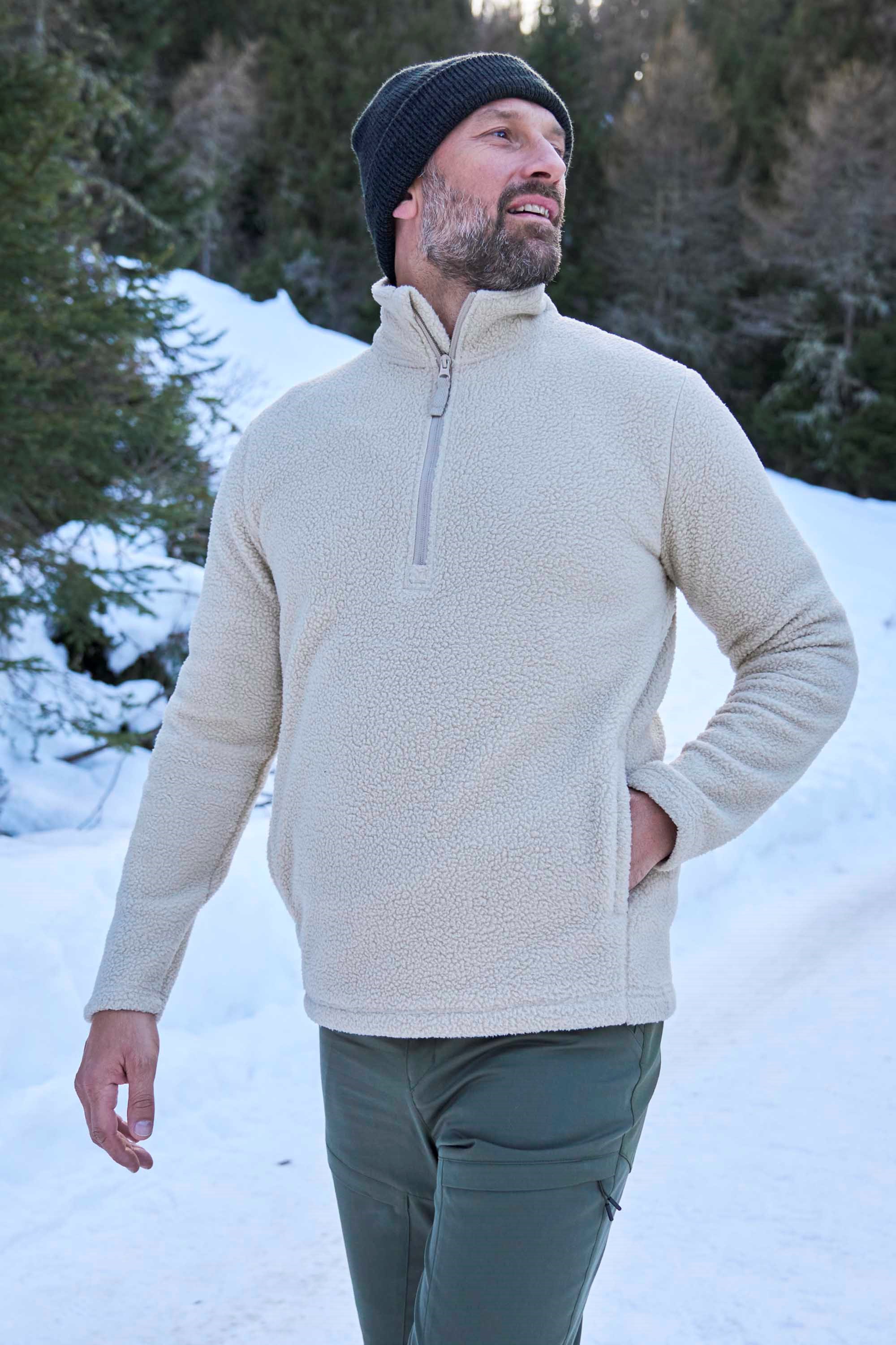 Ted Mens Half-Zip Sherpa Fleece