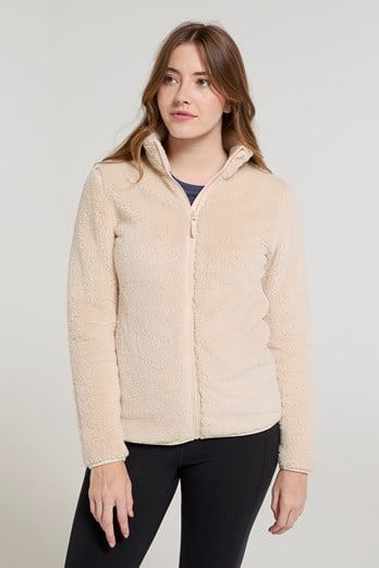 Teddy Womens Full-Zip Fleece Beige