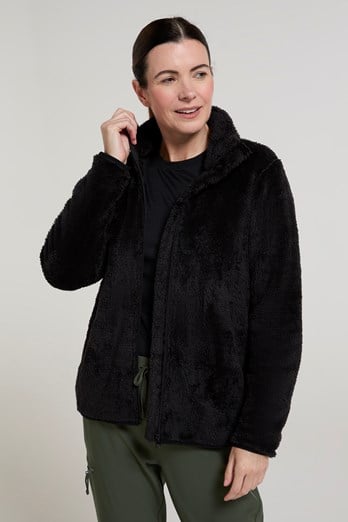 Teddy Womens Full-Zip Fleece Black