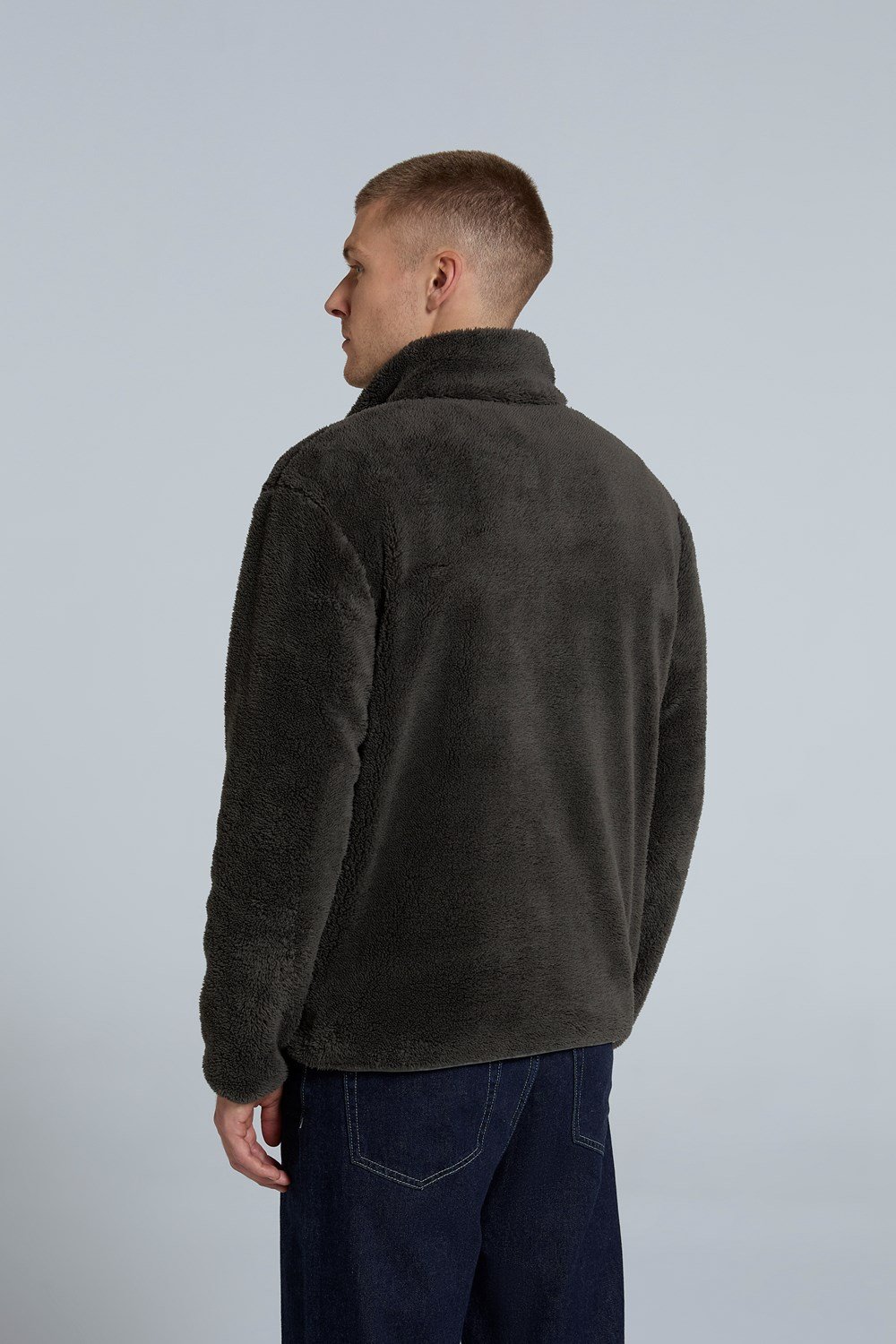 Chaqueta polar de peluche animal para hombre caballero cálida cremallera completa ropa exterior capa intermedia suave - Imagen 32 de 47