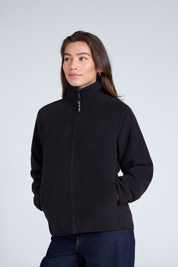 Stockholm Womens Full-Zip Fleece Jet Black