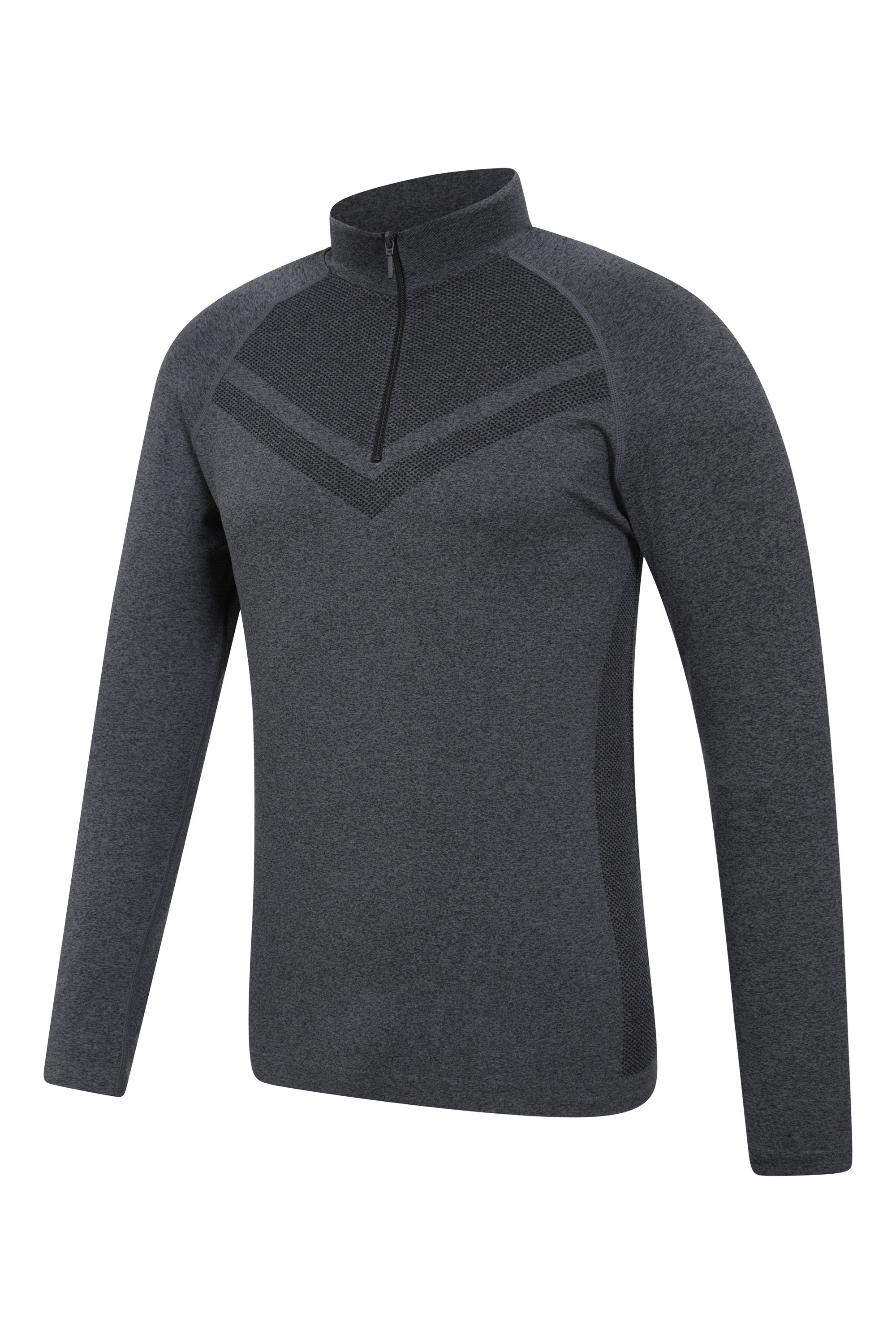 Ventina Mens Seamless Zip Neck Base Layer