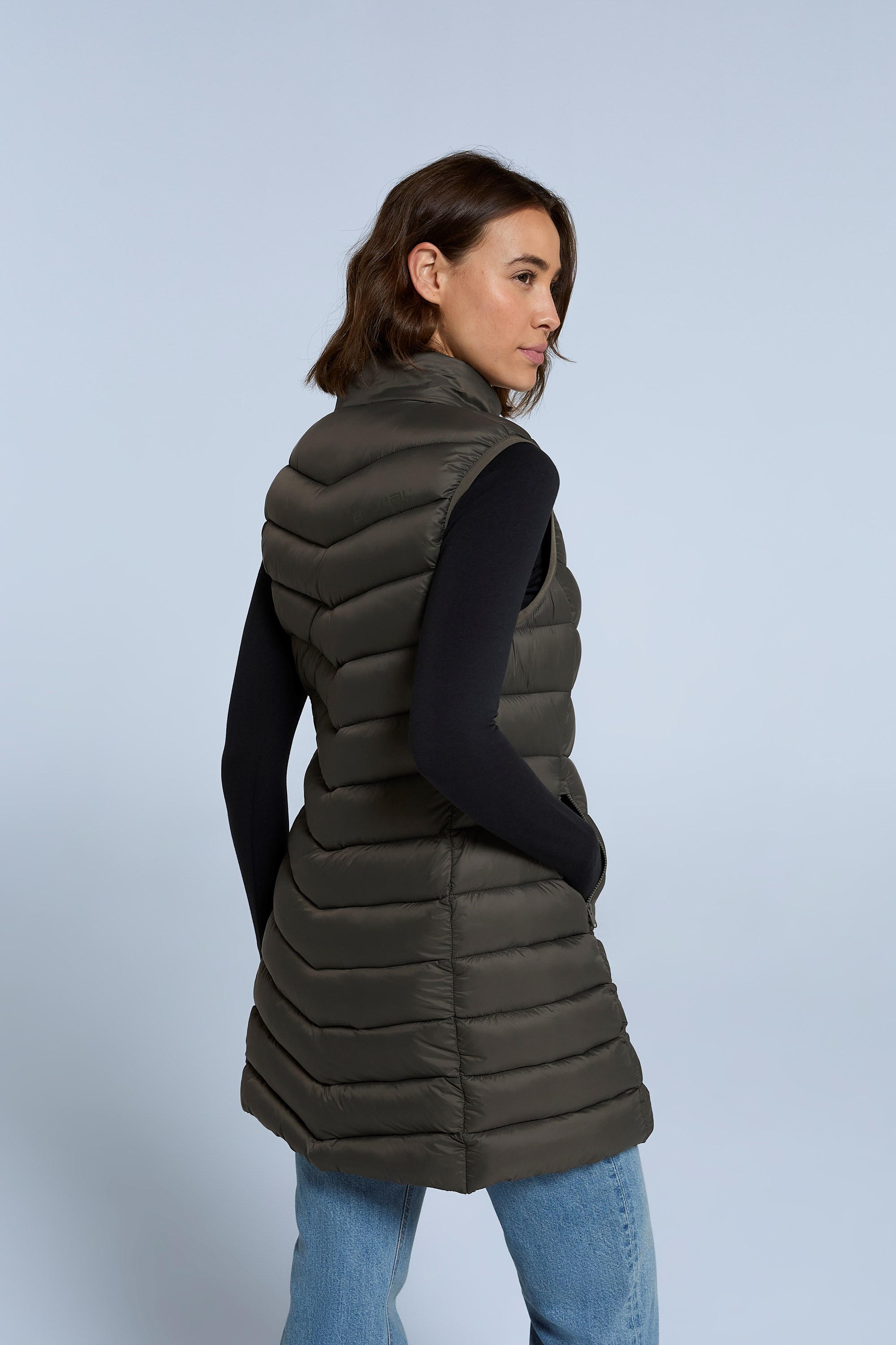Frankie Womens Padded Longline Gilet