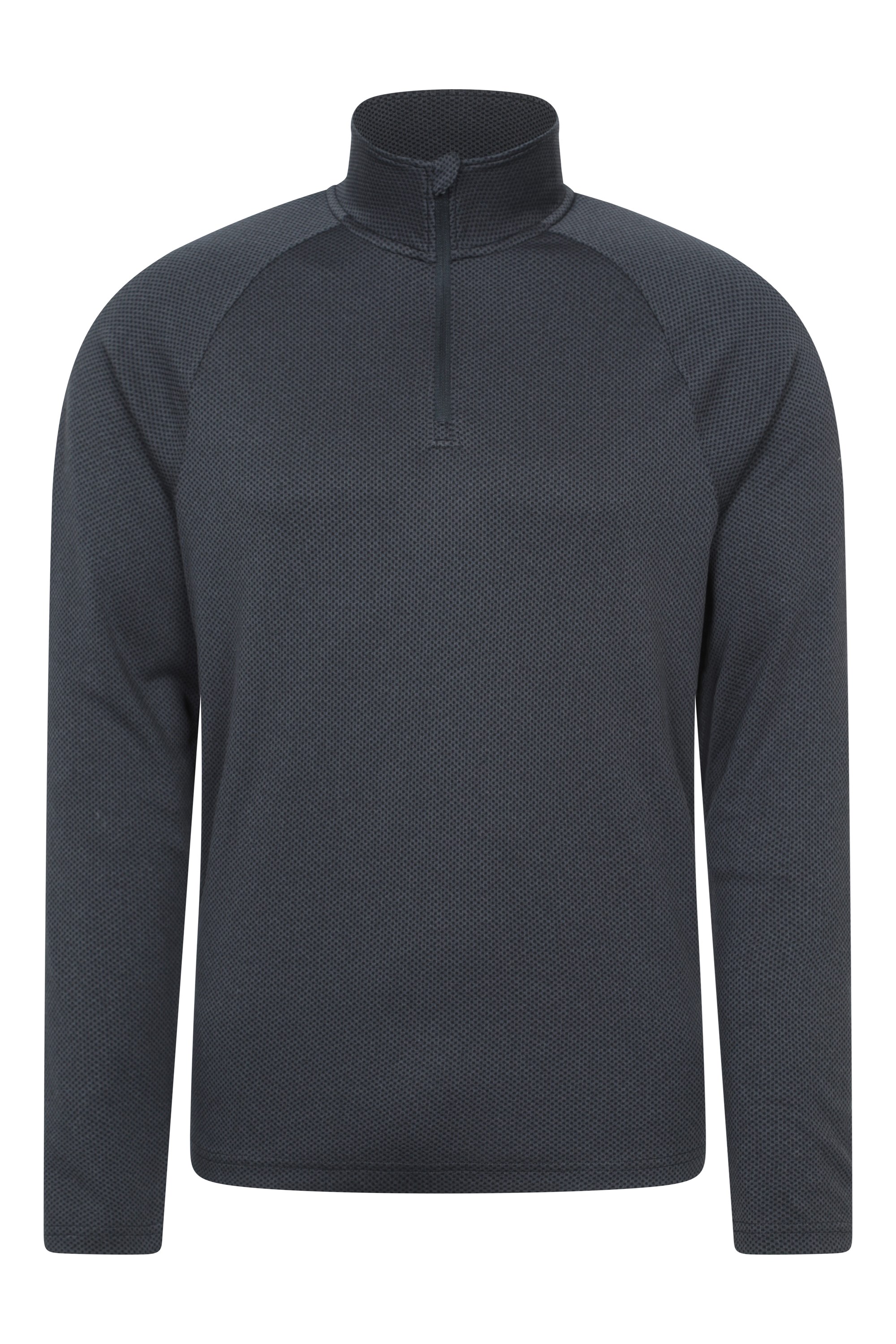 Top Spin Mens Textured Half-Zip Midlayer