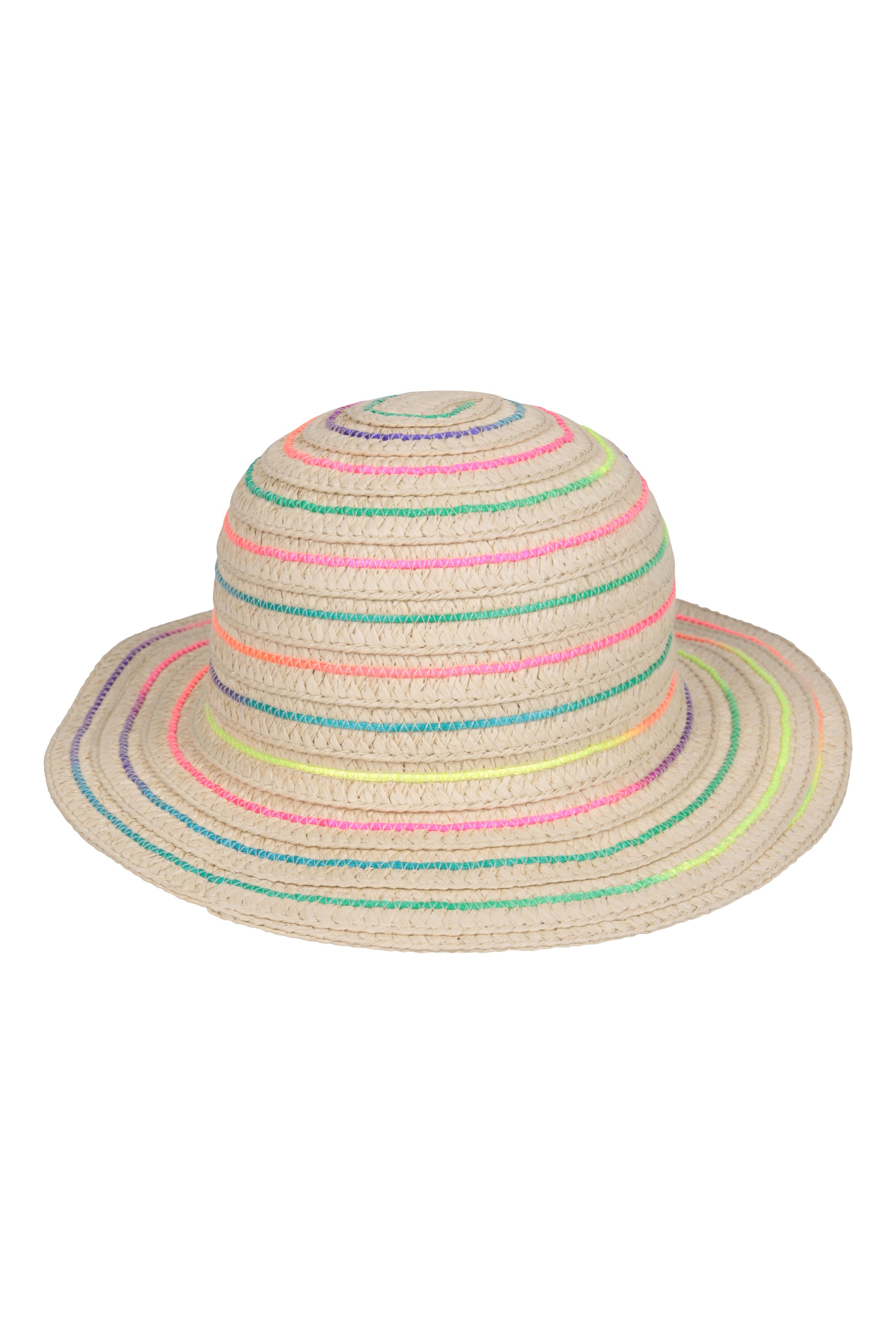 Rainbow Kids Straw Summer Hat