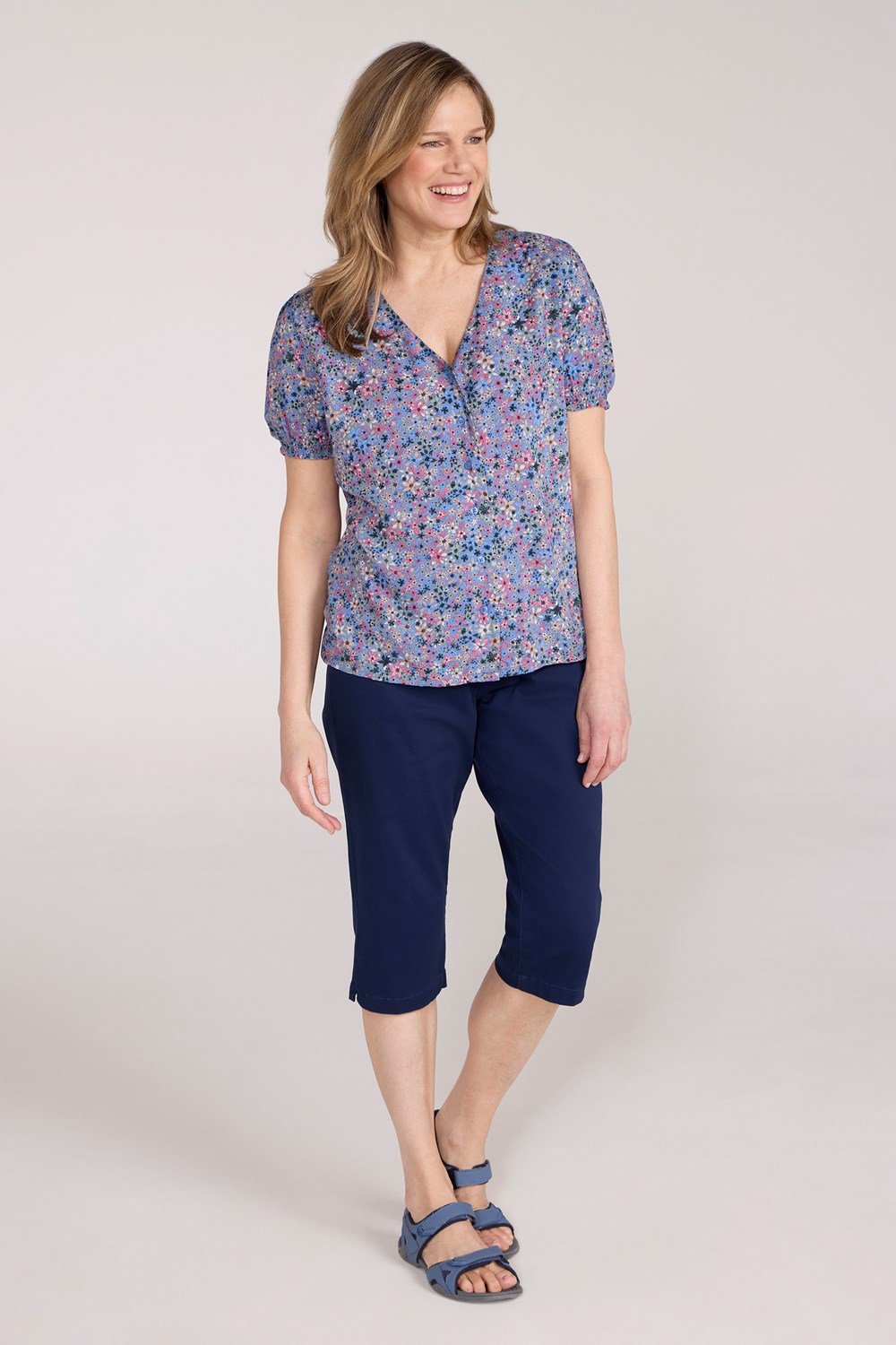 Mountain Warehouse Cannes Womens Button Through V-Neck Top Shirt - Picture 25 of 33