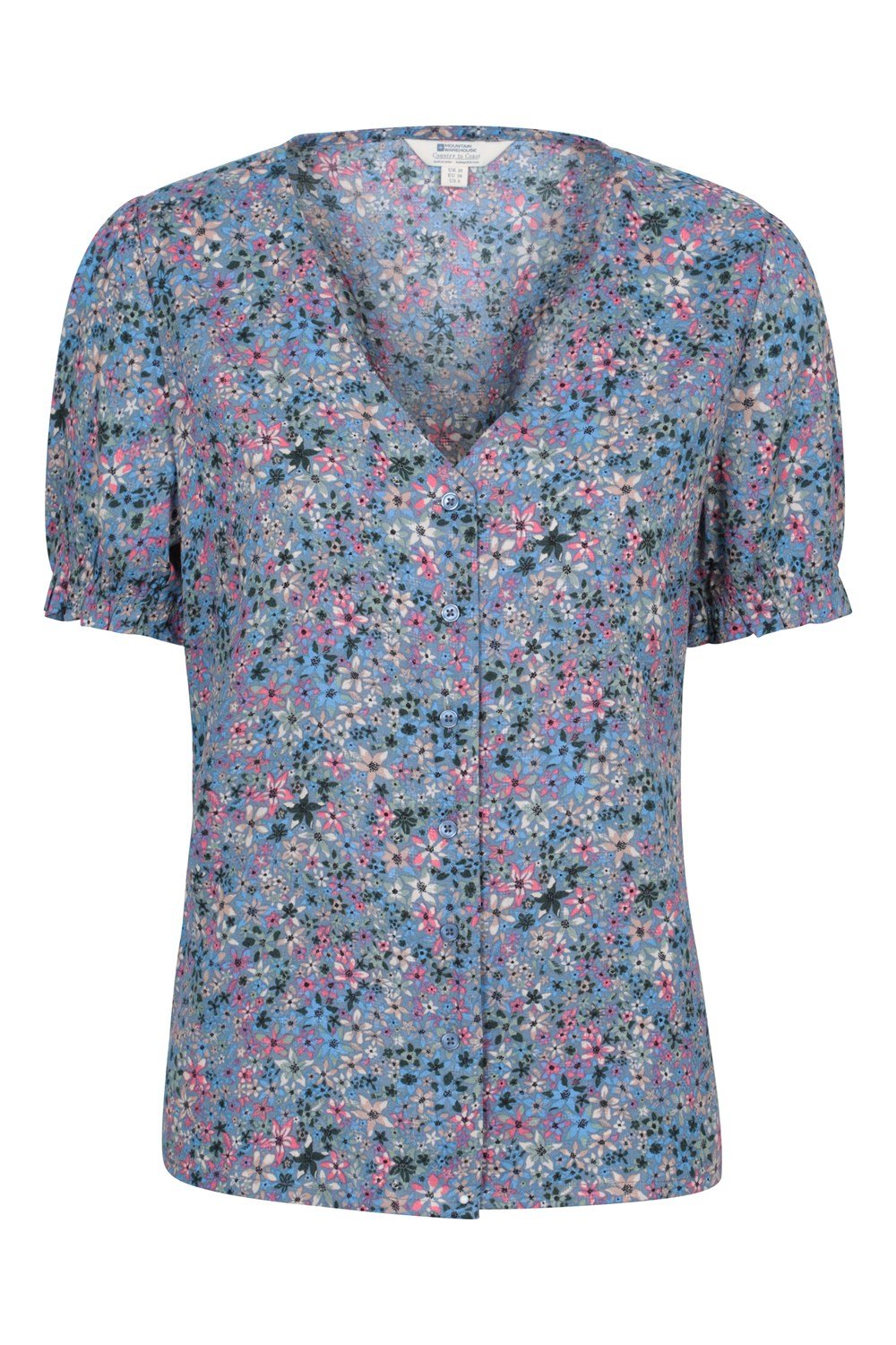 Mountain Warehouse Cannes Womens Button Through V-Neck Top Shirt - Picture 28 of 33