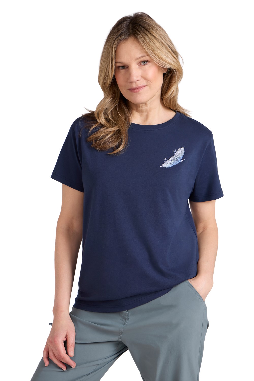 Mountain Warehouse Womens Printed Wms Feather Relaxed Fit T-Shirt - Picture 24 of 108