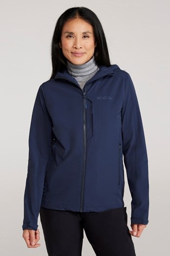 Retreat Womens Packable Softshell Jacket Navy