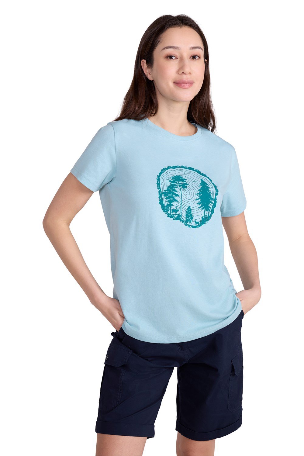Mountain Warehouse Womens Printed Wms Tree Ring Relaxed T-Shirt - Picture 24 of 31