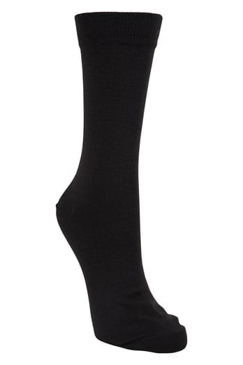 Merino Mens Quarter Length Liner Socks Black