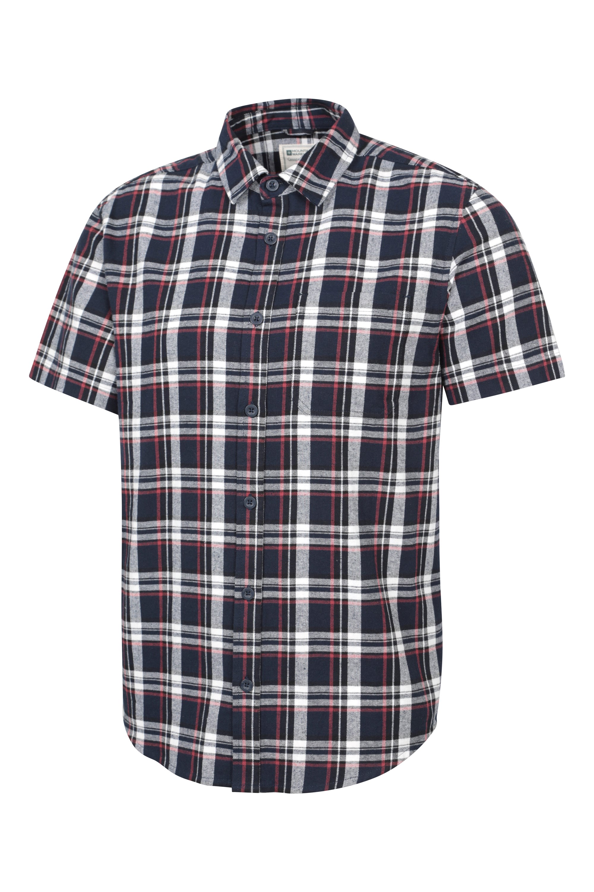 Trace Mens Flannel Short Sleeve Shirt