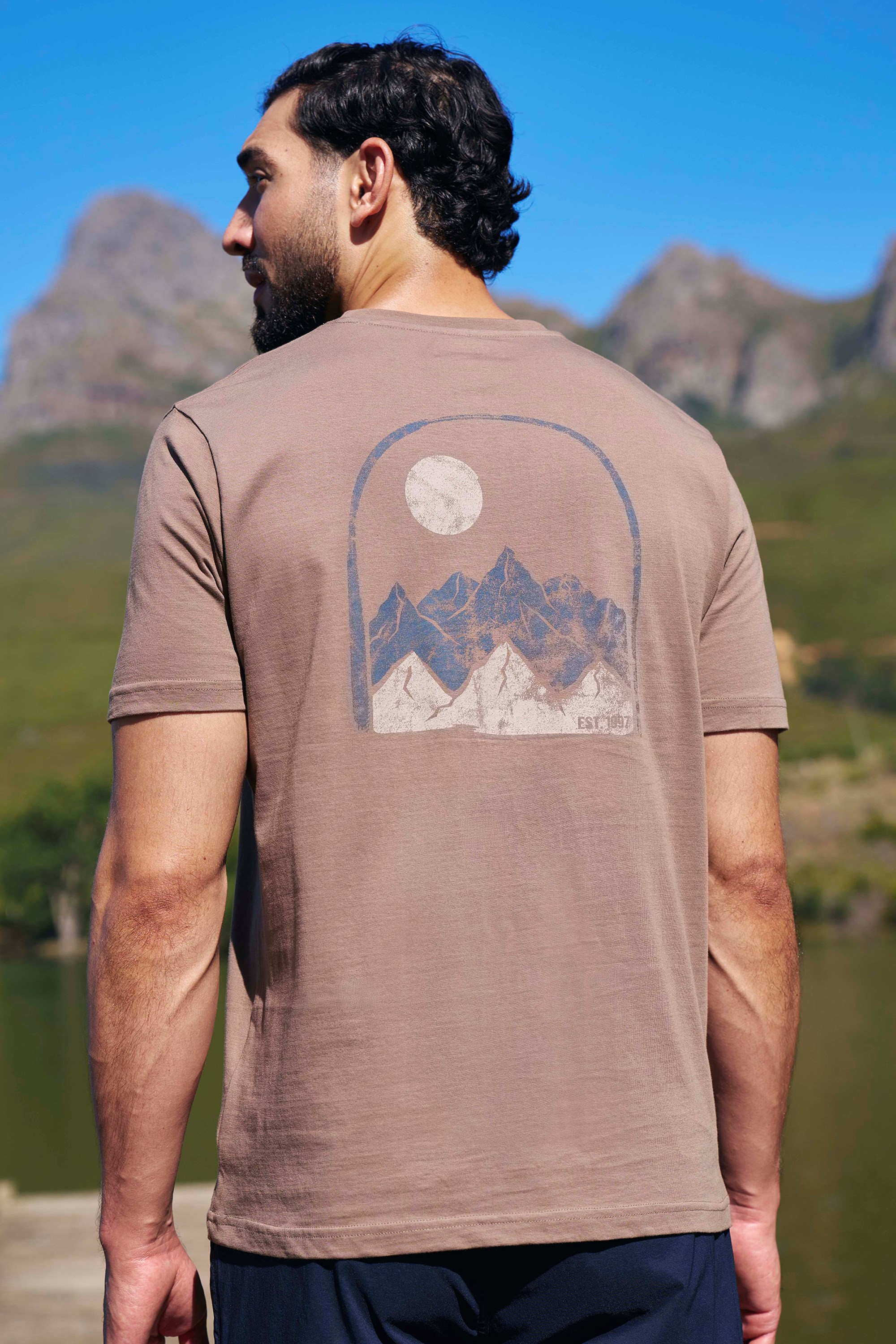 Mountain Peak Mens Graphic T-Shirt