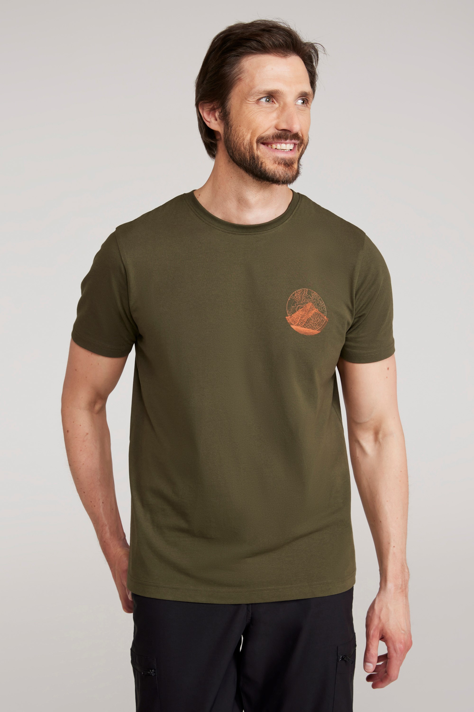 Mountain Grid Mens Graphic T-Shirt