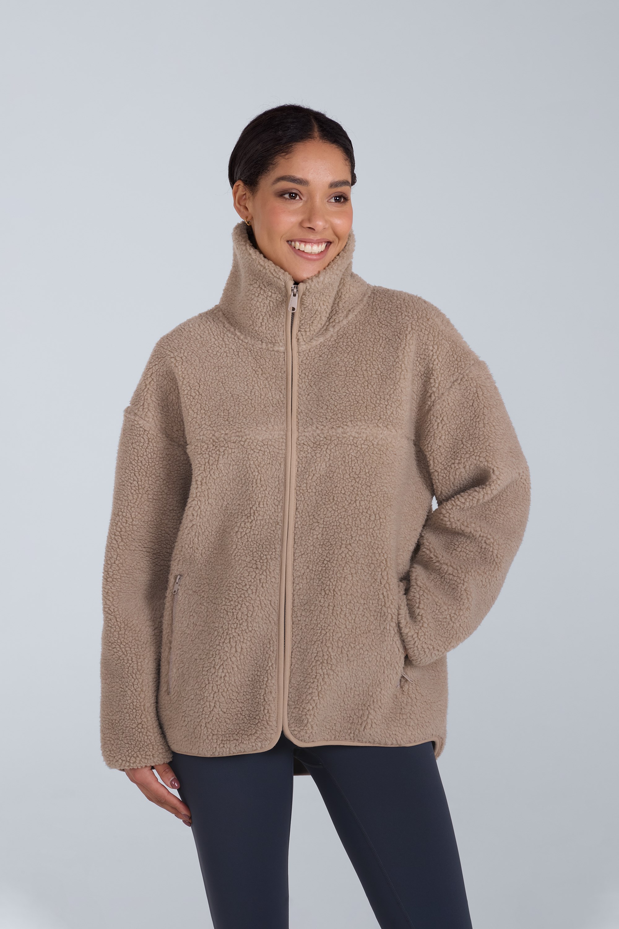 Anna Womens Sherpa Full Zip Fleece