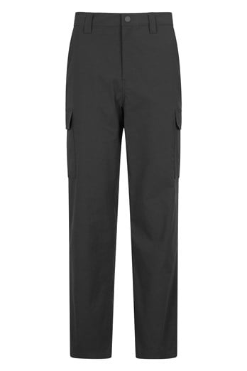 Delta Mens Cargo Stretch Trousers - Short Length Black