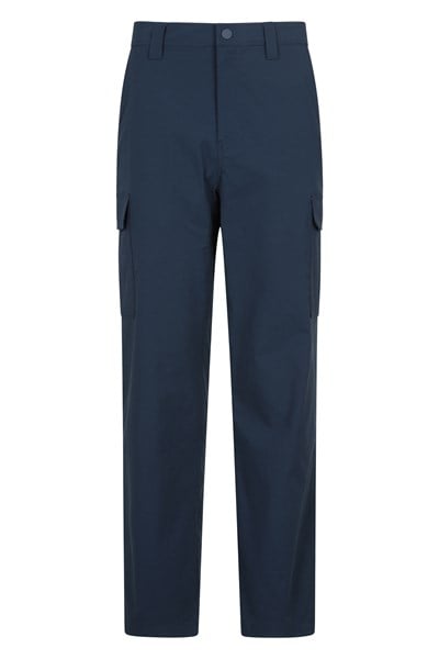 Delta Mens Cargo Stretch Trousers - Short Length - Navy