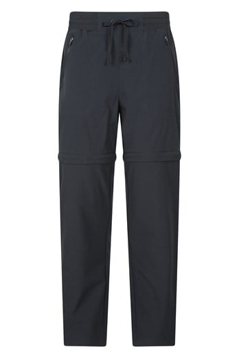 Explorer Womens Shorter Zip Off Trousers Black