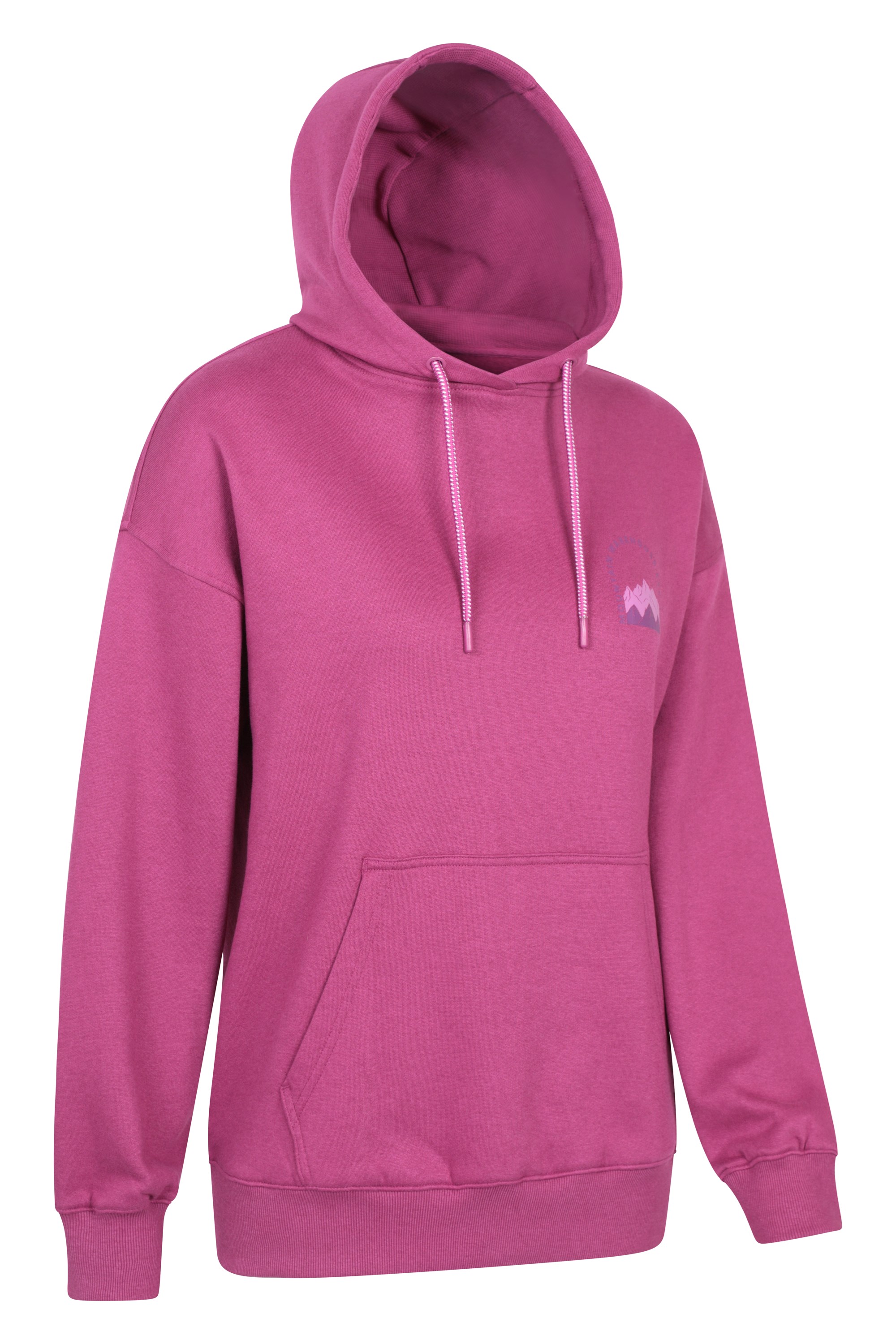 Printed Mountain Scene Womens Relaxed Fit Hoodie