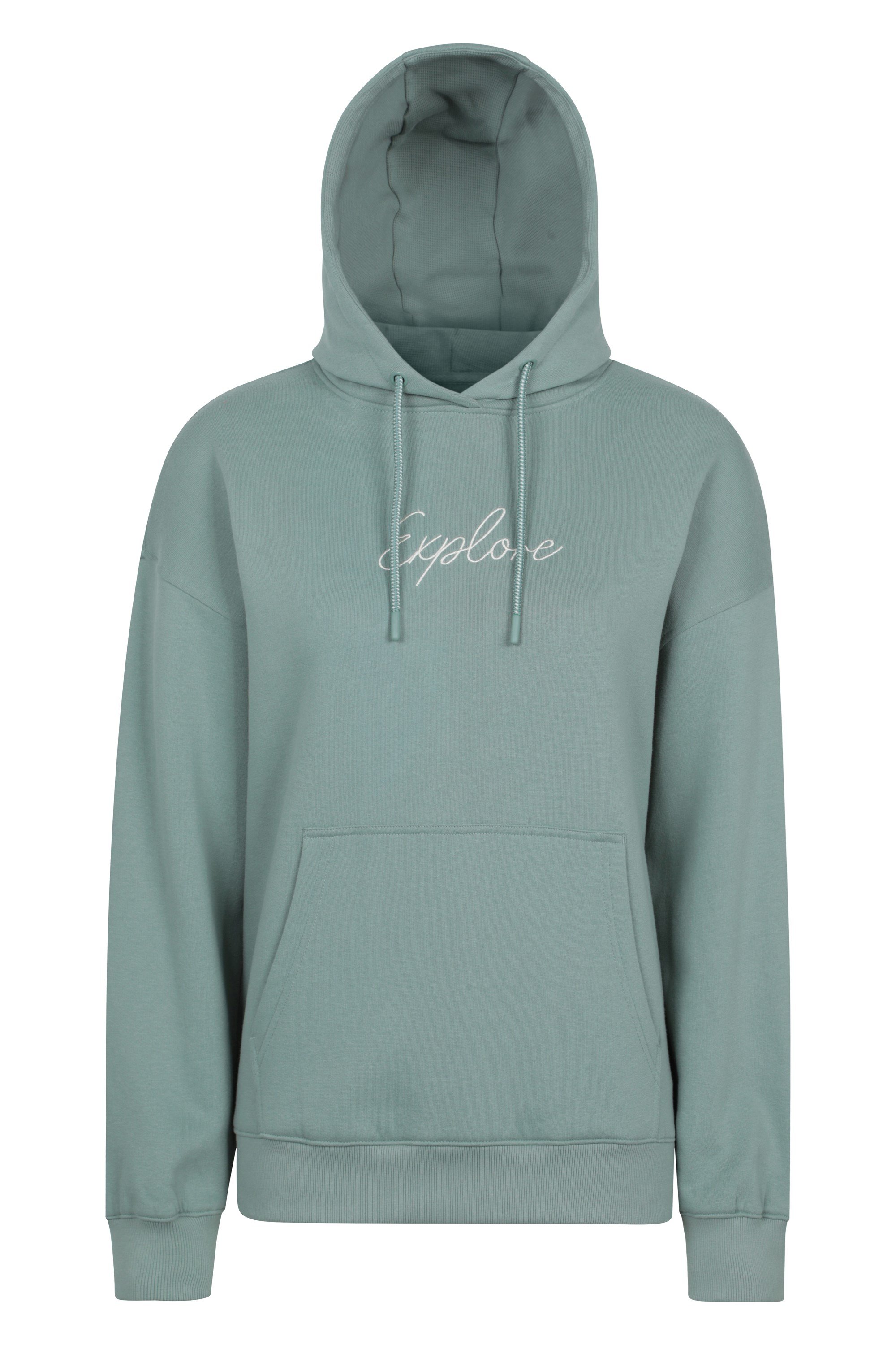 Printed Explore Womens Relaxed Fit Hoodie
