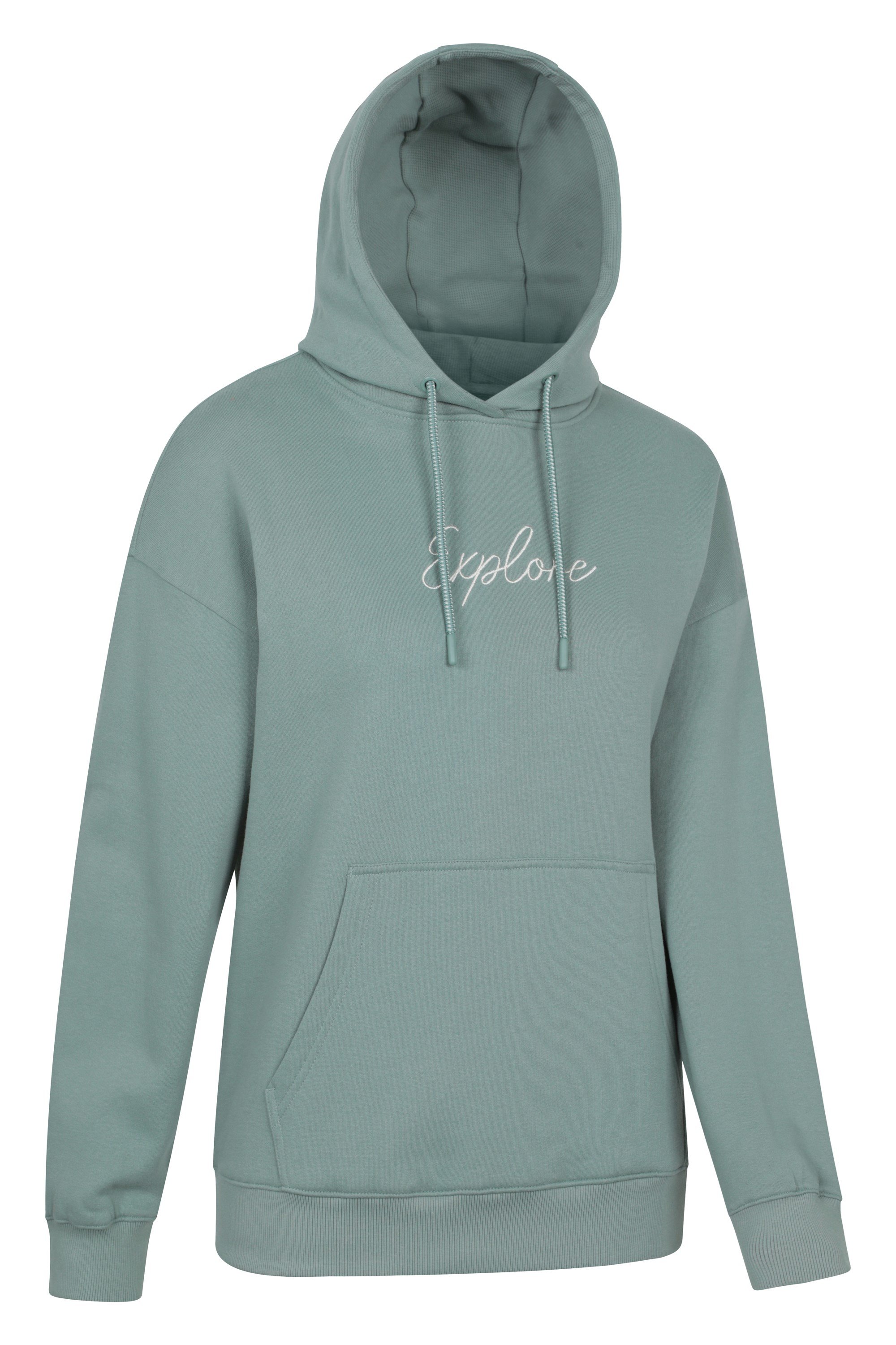 Printed Explore Womens Relaxed Fit Hoodie