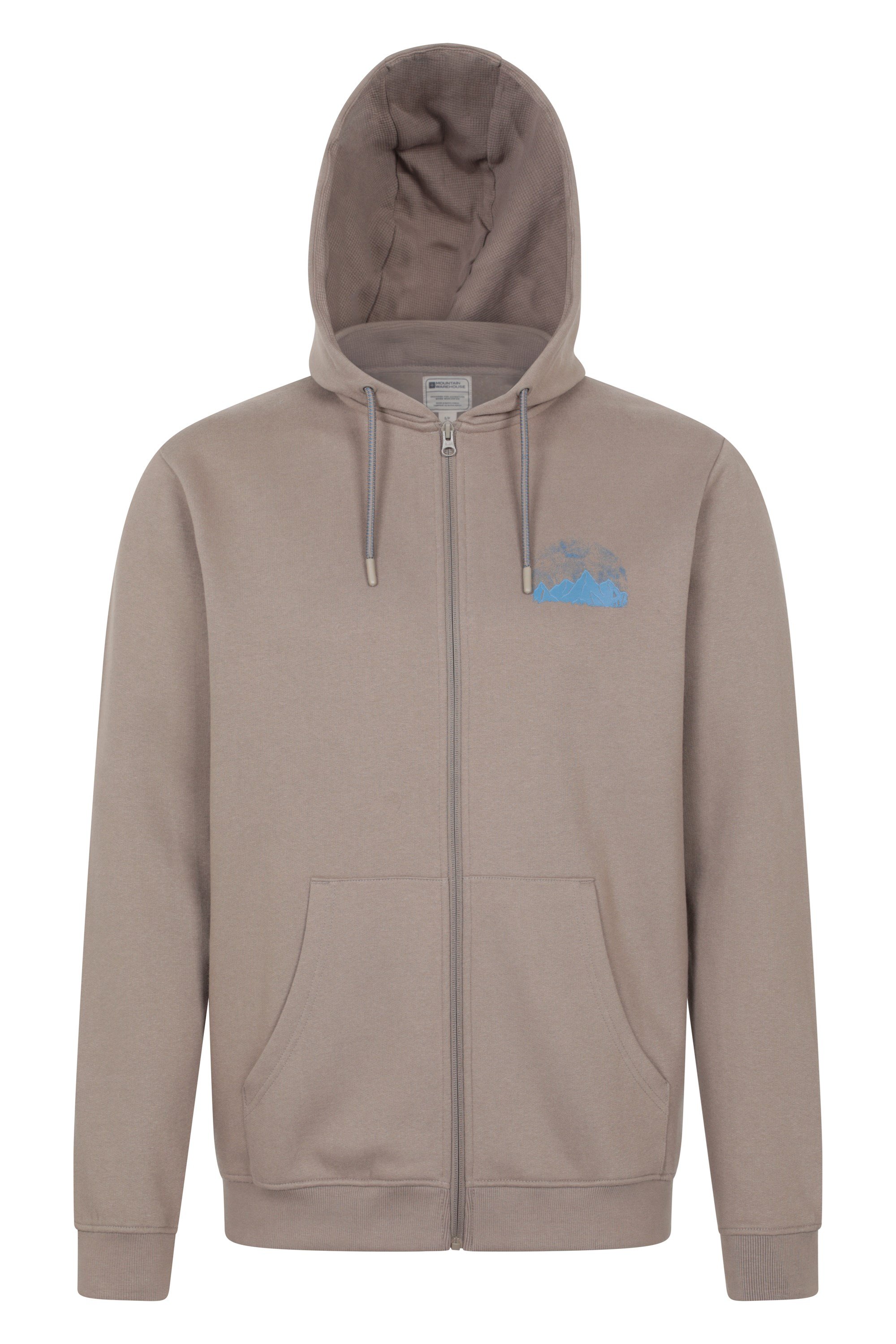 Texture Mens Mountain Graphic Full Zip Hoodie