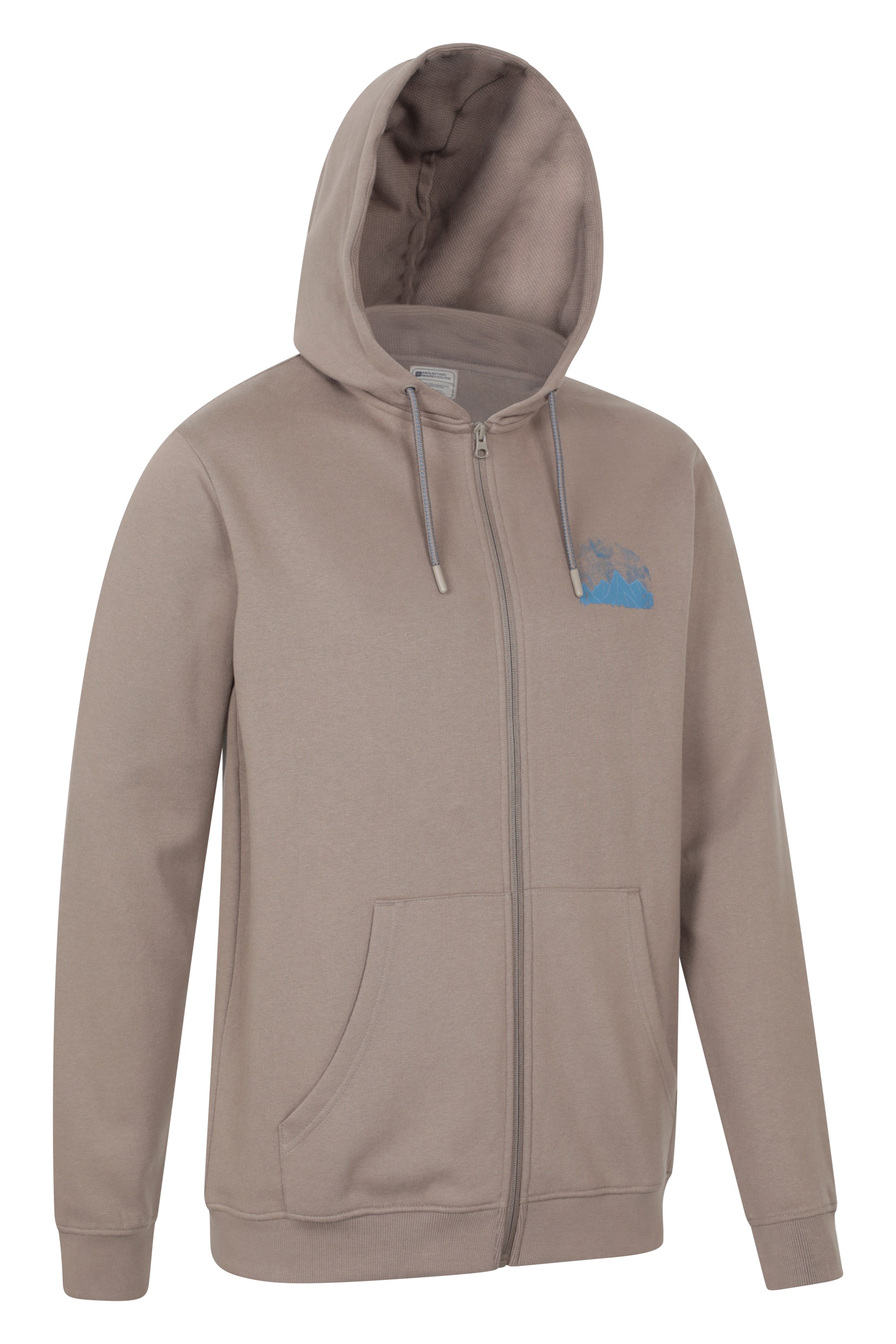 Texture Mens Mountain Graphic Full Zip Hoodie