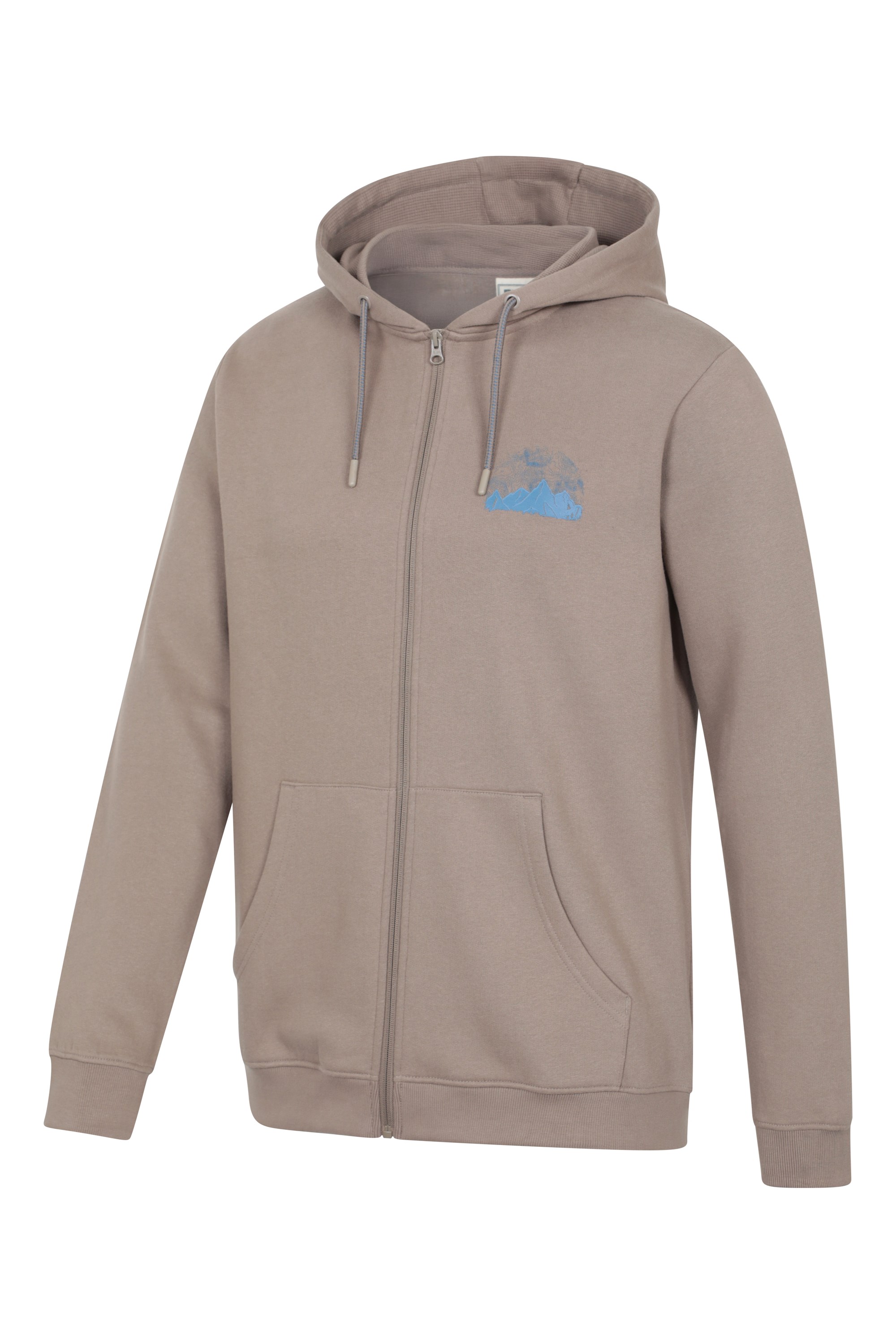 Texture Mens Mountain Graphic Full Zip Hoodie