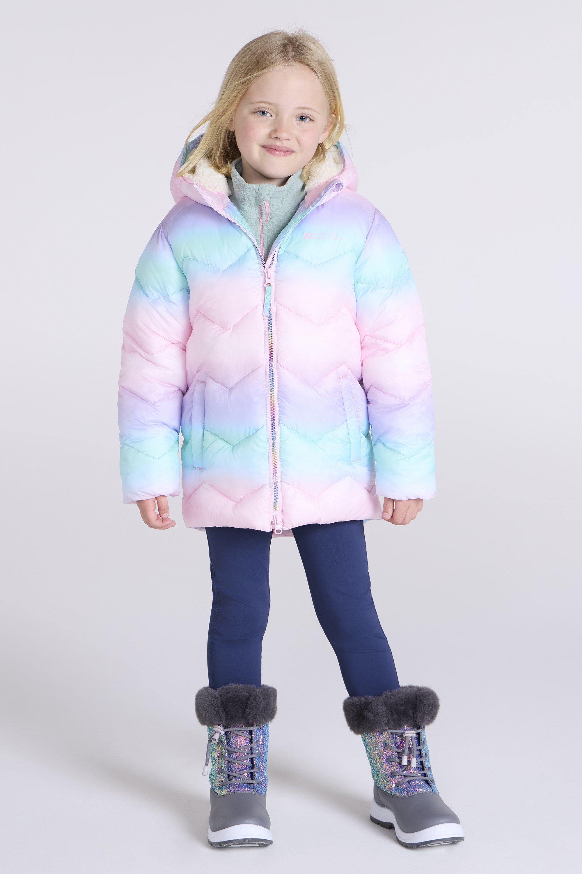 Meadow Printed Kids Water Resistant Padded Jacket