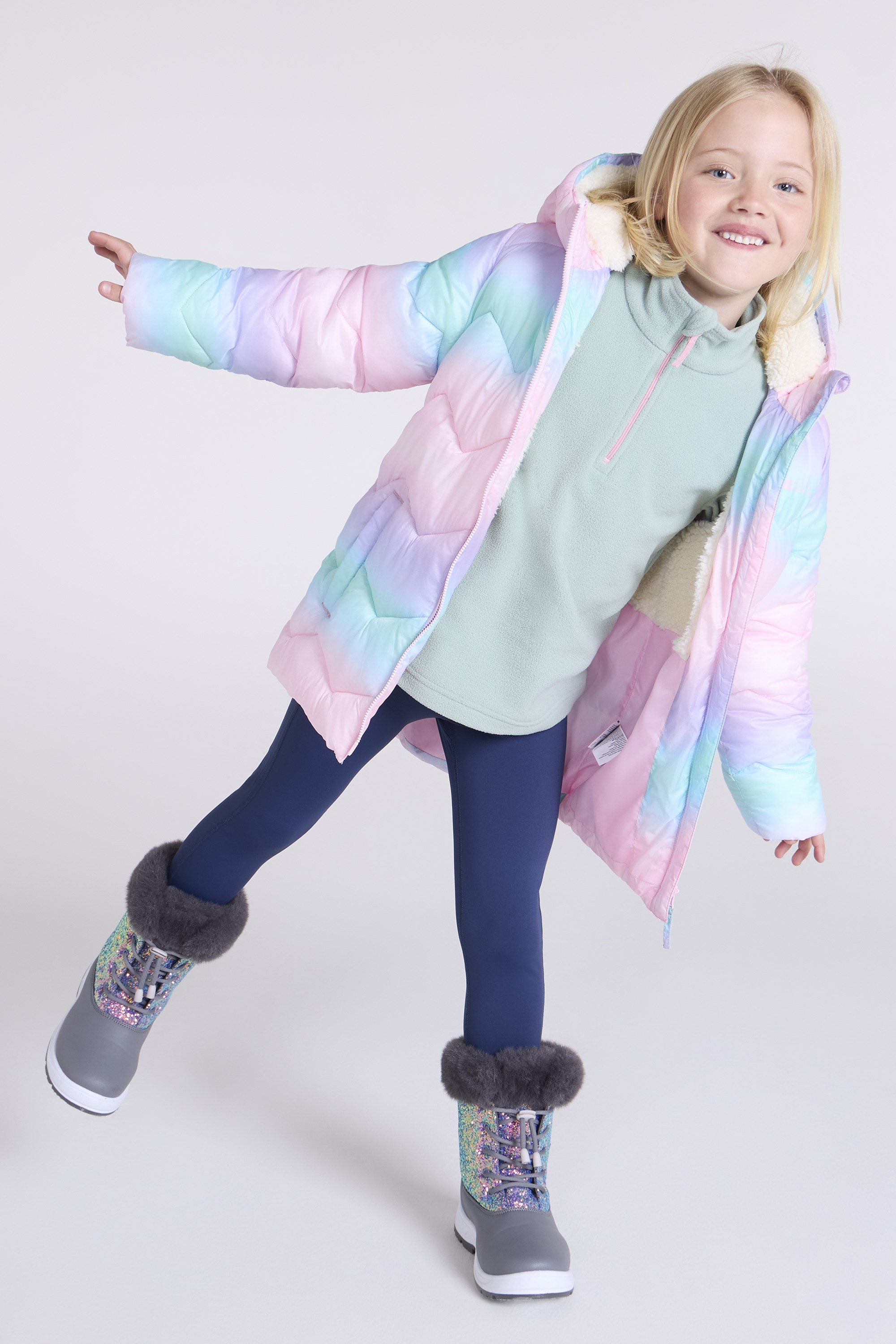 Meadow Printed Kids Water Resistant Padded Jacket