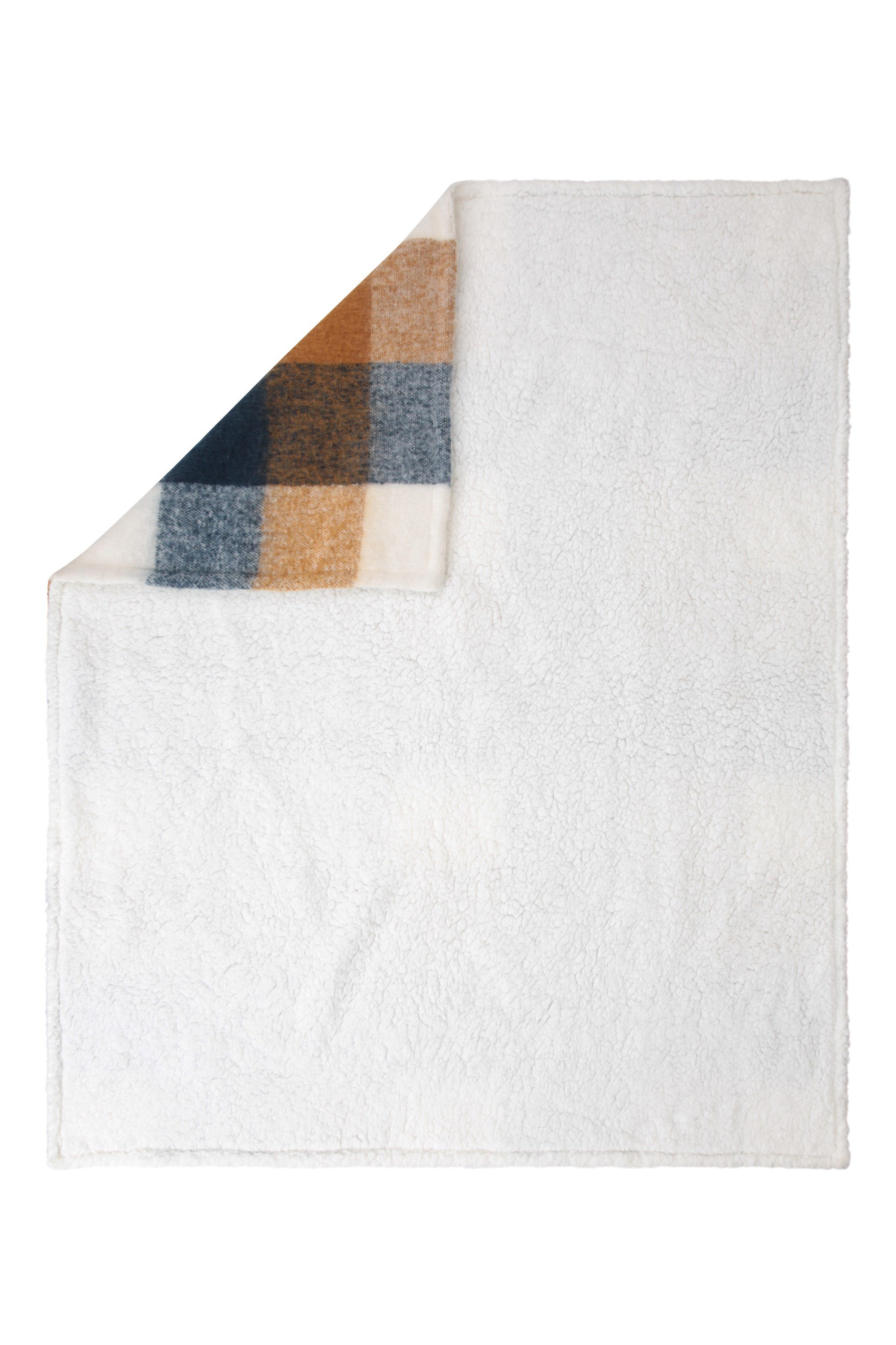 Borg Lined Check Blanket