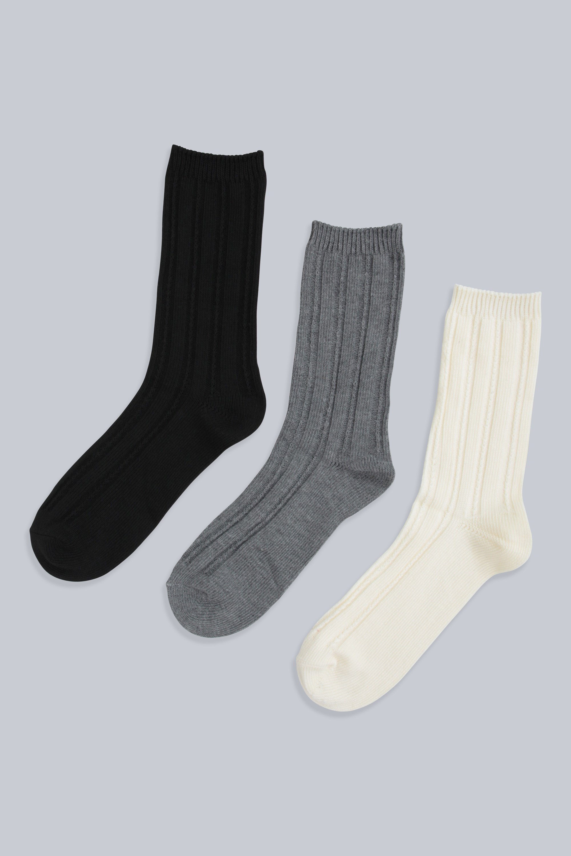 Willow Womens Twisted Ribbed Socks- 3 Pack