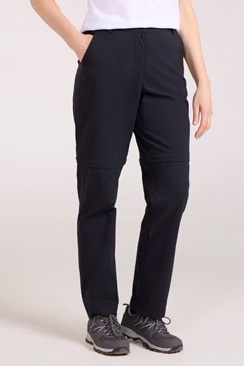 Delta Stretch Womens Zip Off Trousers Black
