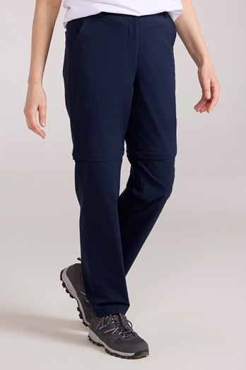 Delta Stretch Womens Zip Off Trousers Navy