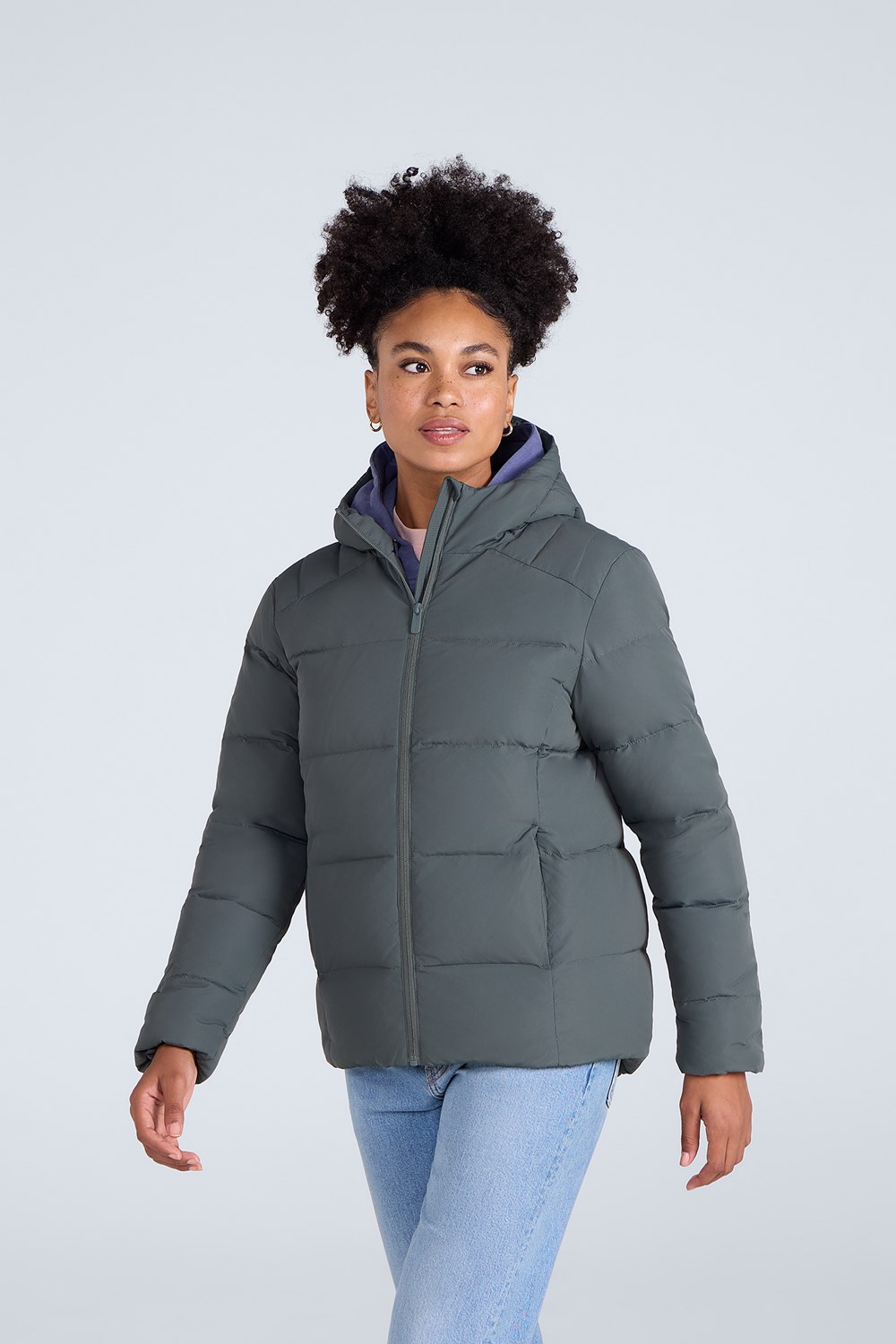 Chaqueta de plumón con capucha Animal Tech de peso medio para mujer - Imagen 13 de 36