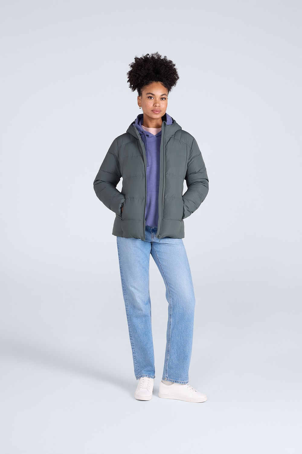 Chaqueta de plumón con capucha Animal Tech de peso medio para mujer - Imagen 15 de 36