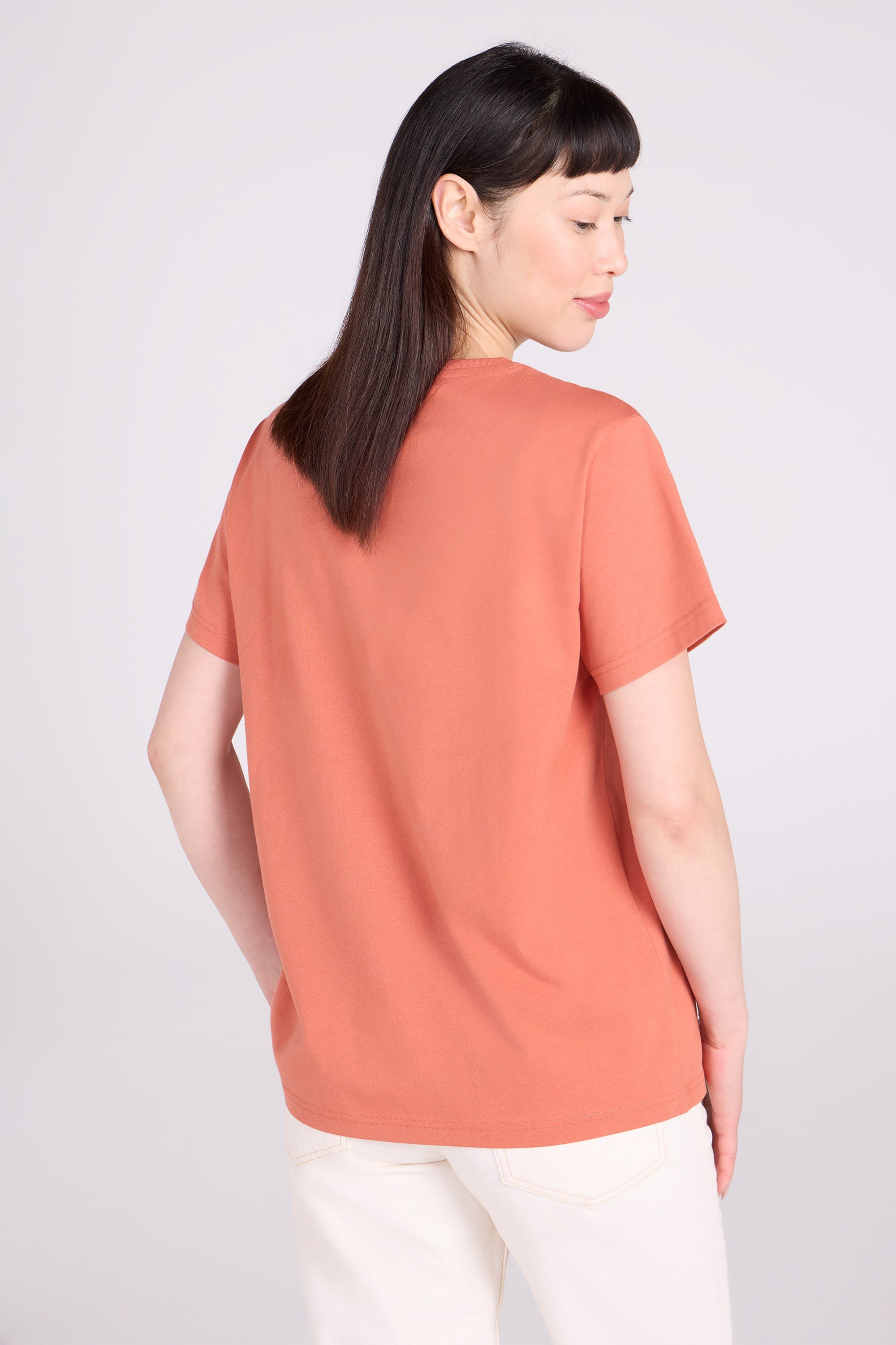 Printed Womens Mountain Bird Loose Fit T-Shirt