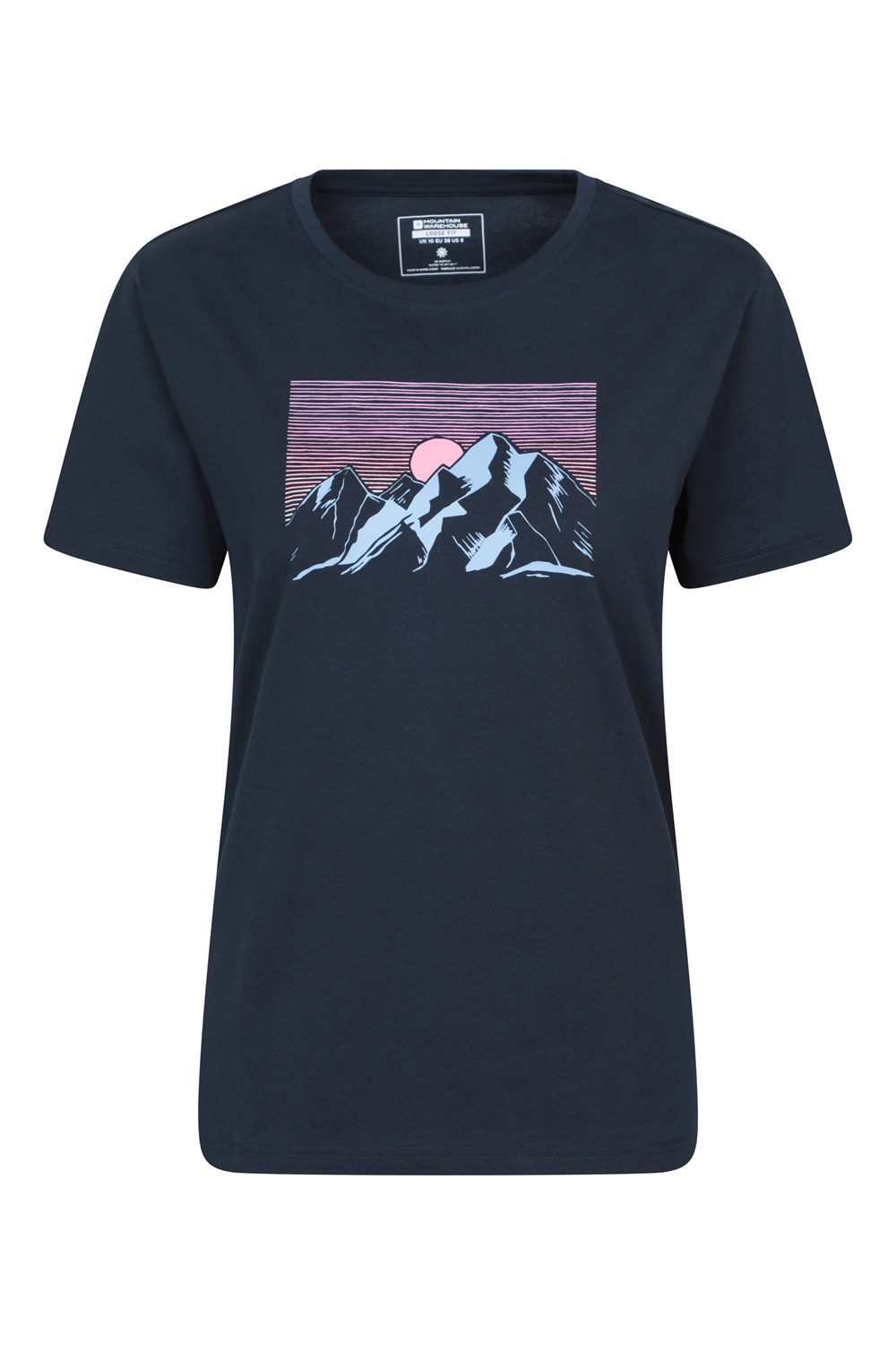 Mountain Warehouse Womens Printed Wms Tech Mountain Loose Fit T-Shirt In Navy - - Picture 8 of 77