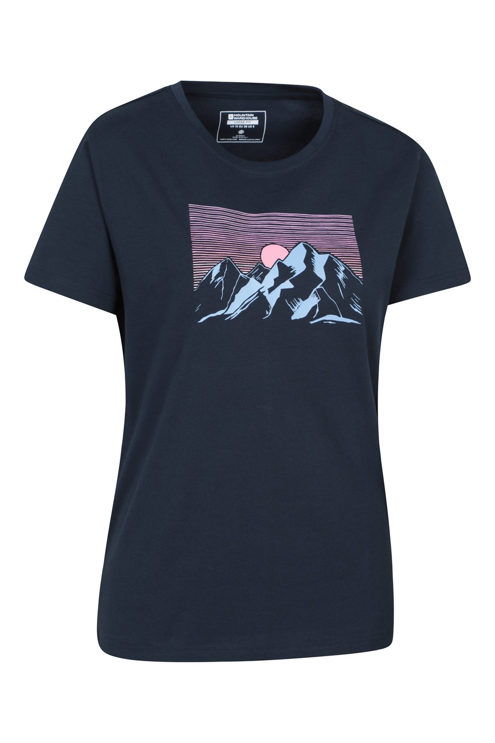 Mountain Warehouse Womens Printed Wms Tech Mountain Loose Fit T-Shirt In Navy - - Picture 10 of 77