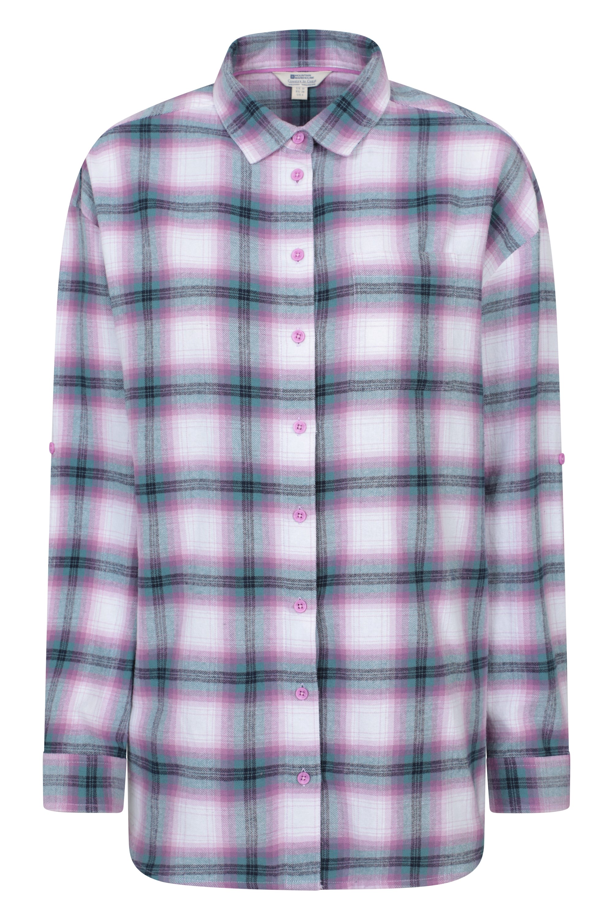 Elm Brushed Flannel Relaxed Fit Long Sleeve Womens Shirt